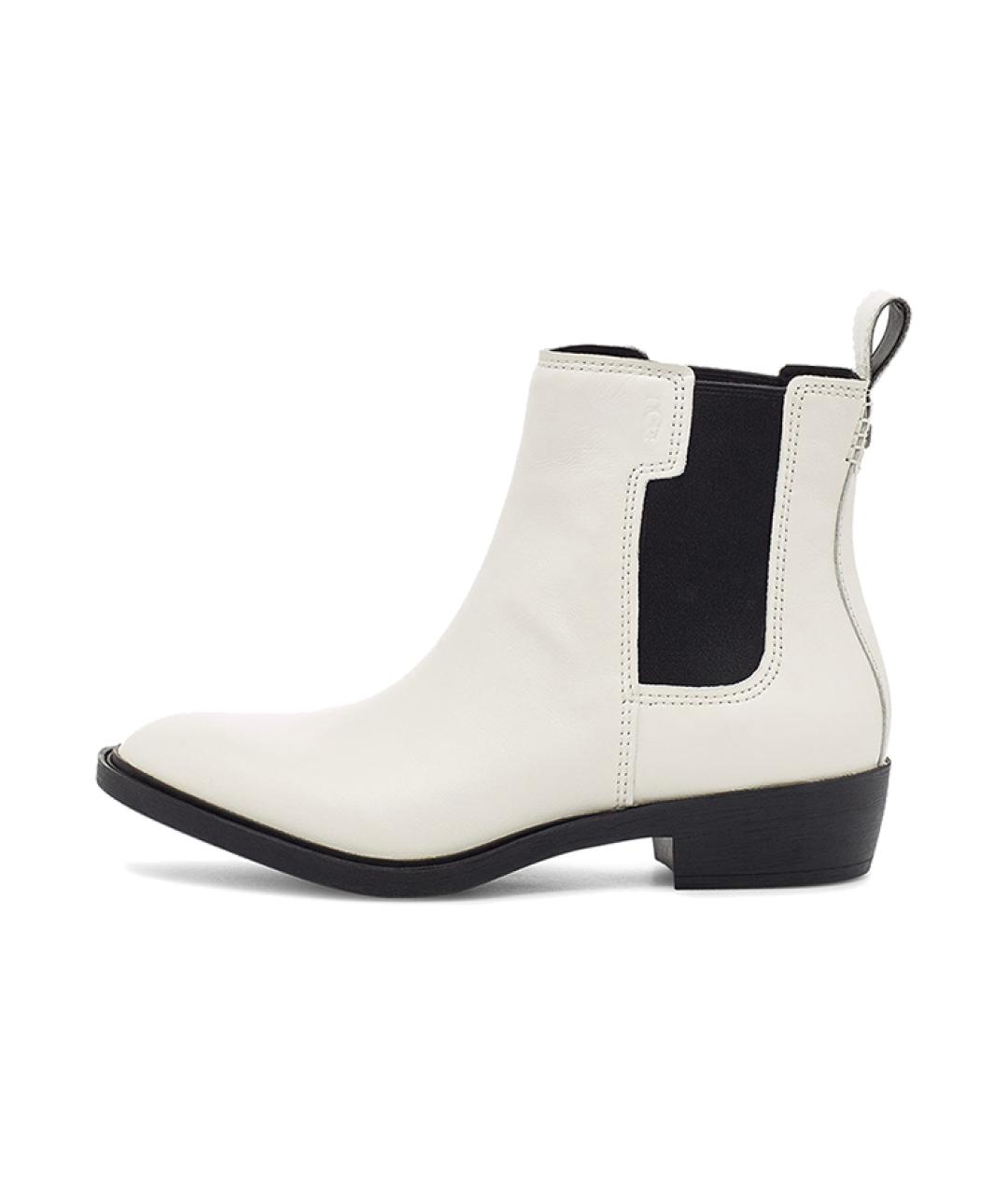 UGG Белые кожаные ботинки, фото 6