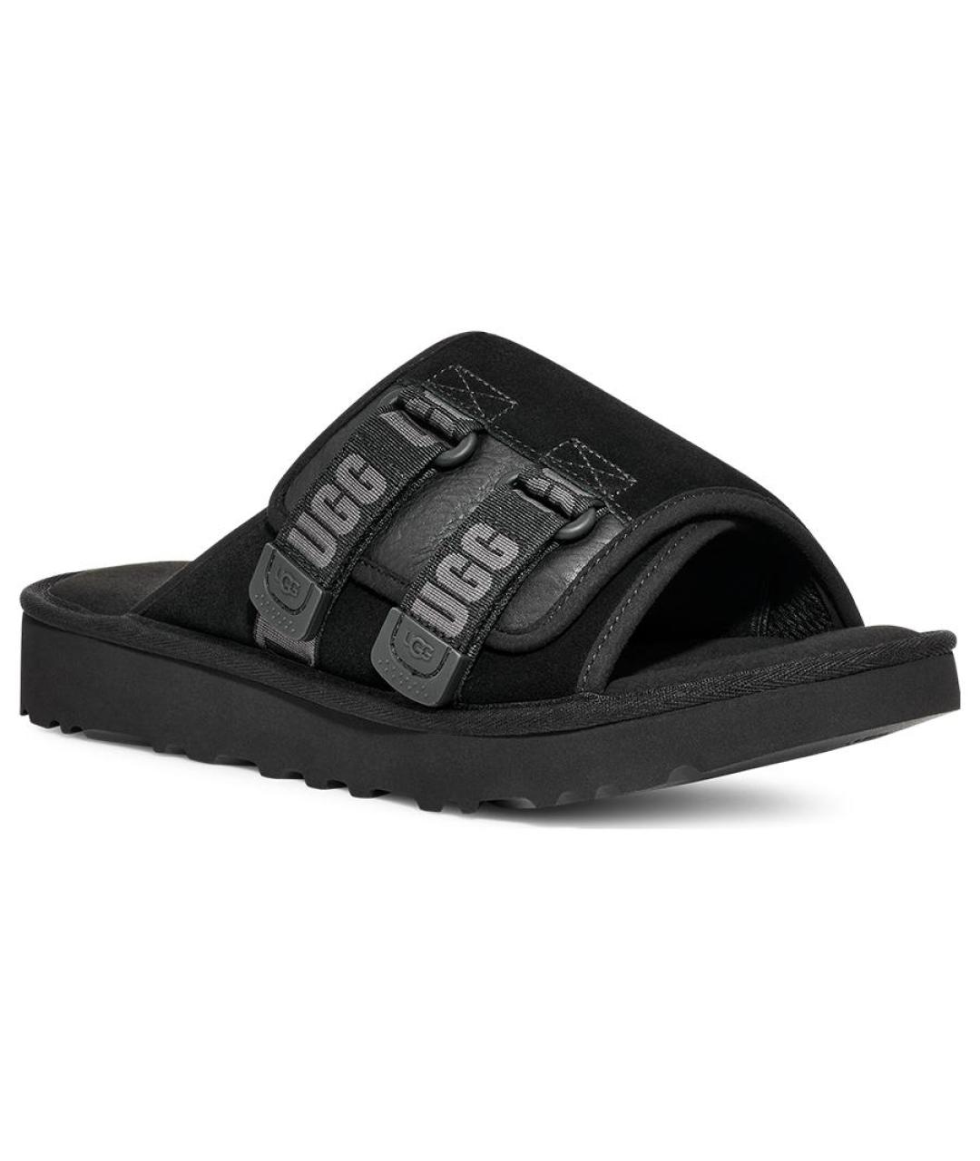 UGG AUSTRALIA Черные замшевые сандалии, фото 3