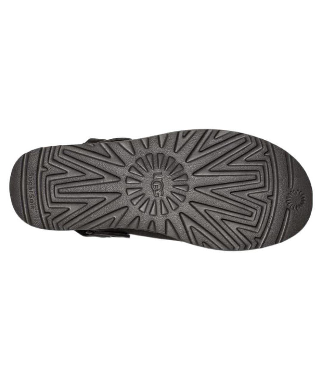 UGG AUSTRALIA Серые кожаные мюли, фото 6