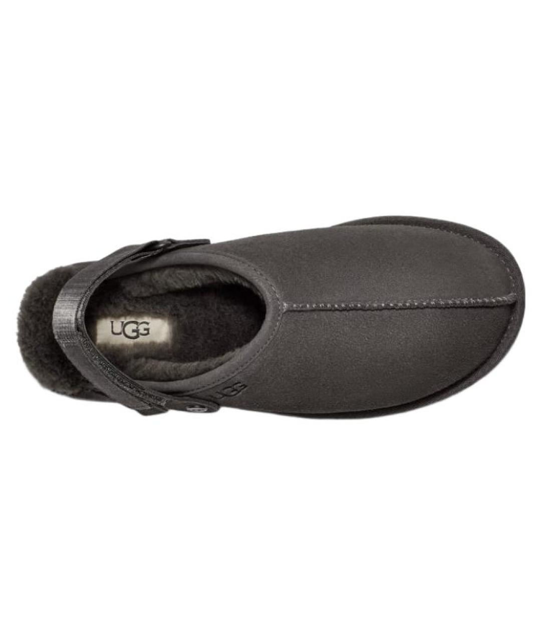 UGG AUSTRALIA Серые кожаные мюли, фото 4