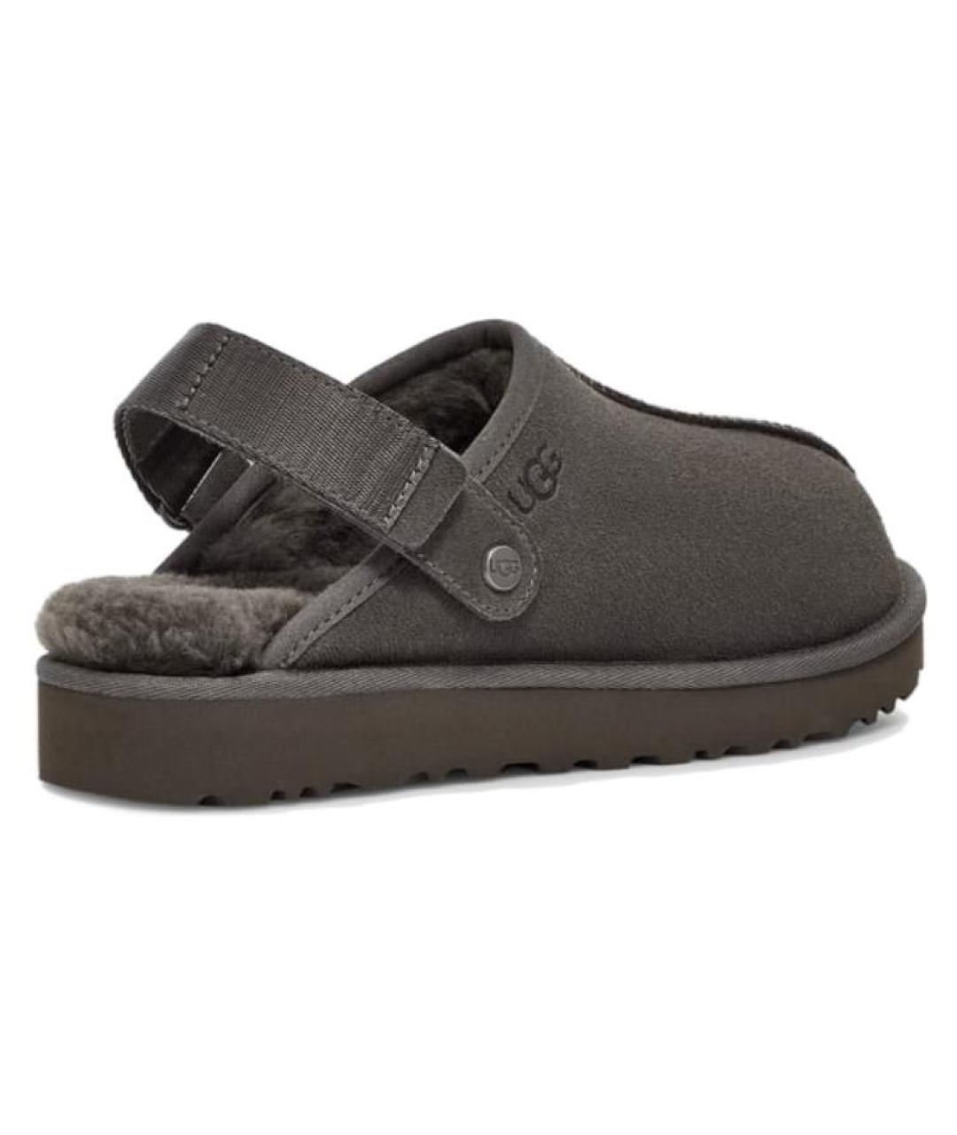 UGG AUSTRALIA Серые кожаные мюли, фото 5