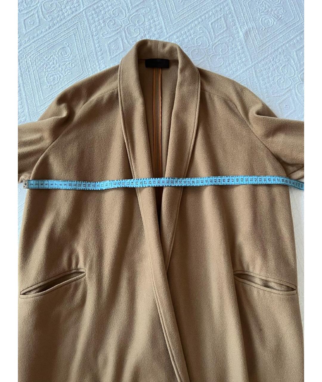 JO NO FUI Бежевое шерстяное пальто, фото 6