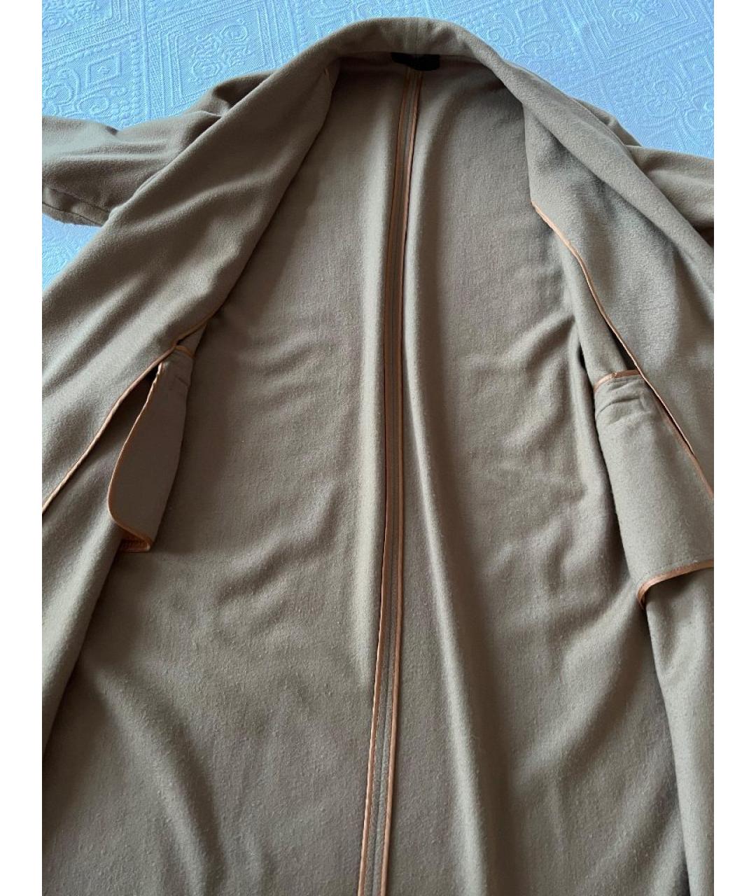 JO NO FUI Бежевое шерстяное пальто, фото 7