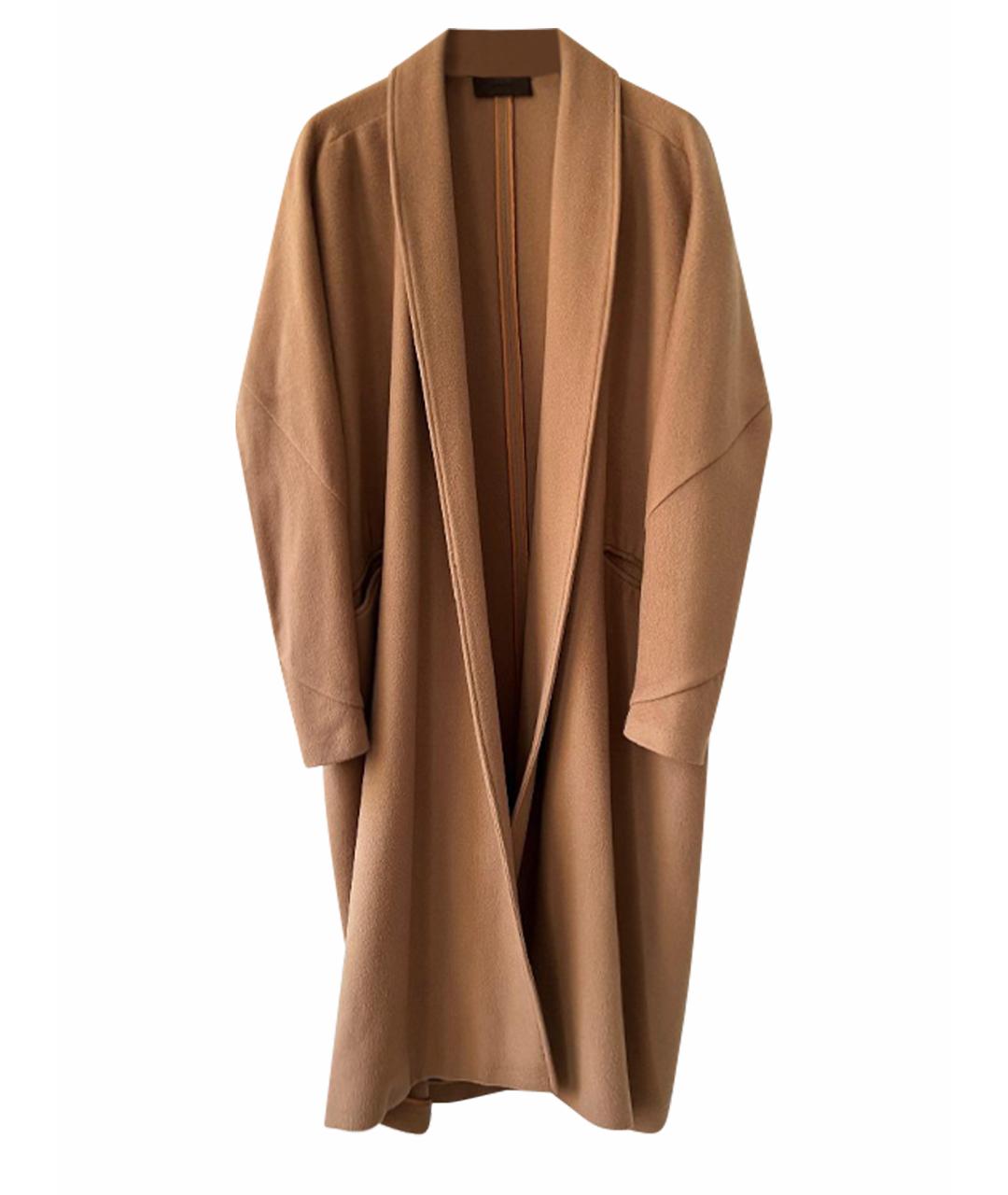 JO NO FUI Бежевое шерстяное пальто, фото 1