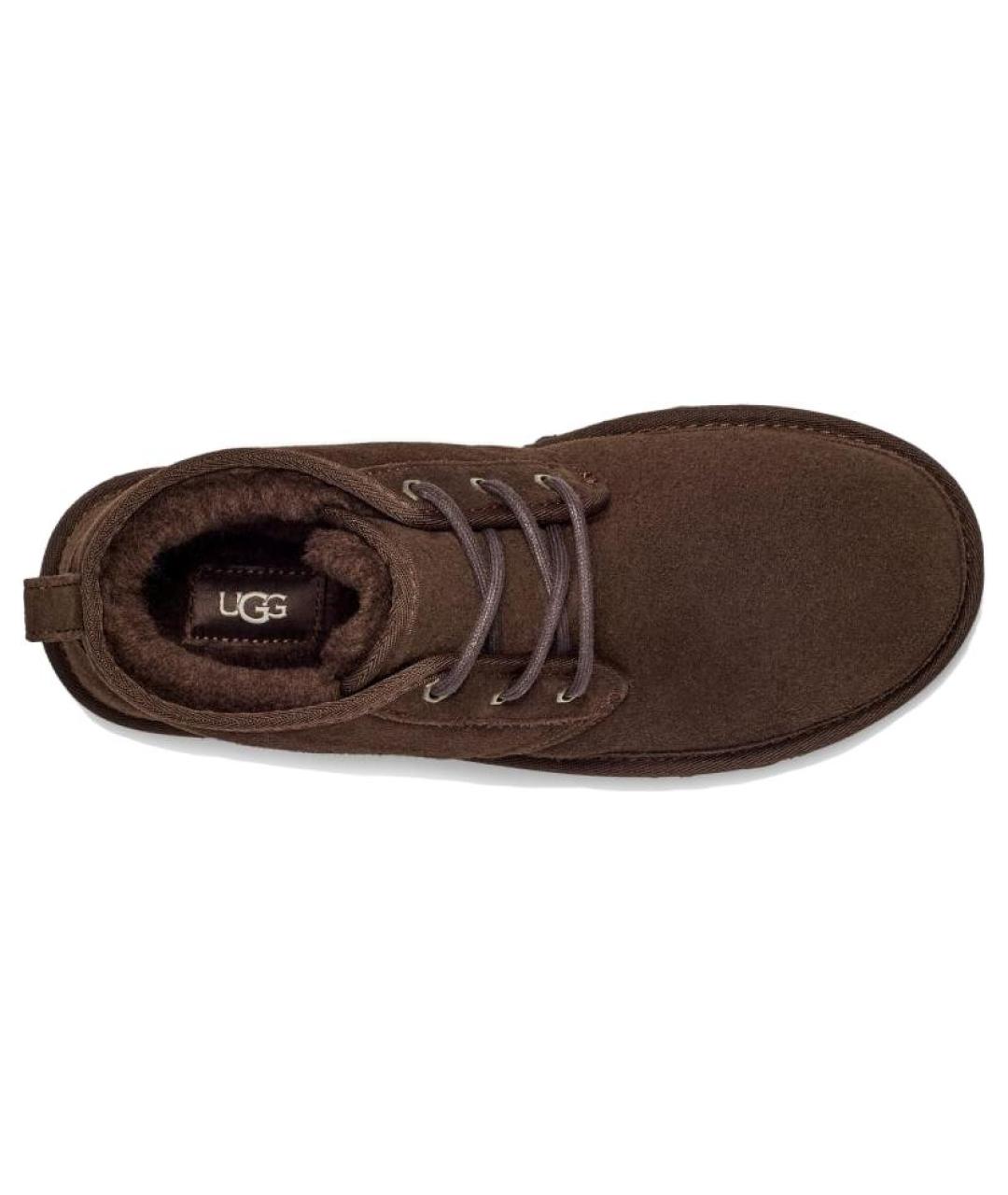 UGG AUSTRALIA Коричневые замшевые низкие ботинки, фото 3