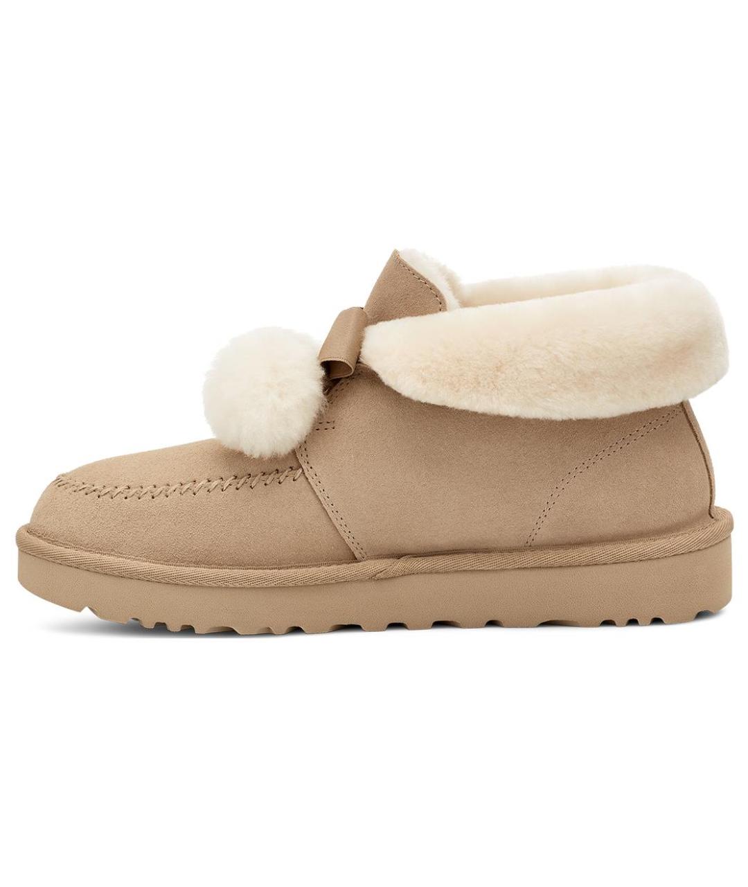 UGG AUSTRALIA Бежевые замшевые ботинки, фото 2