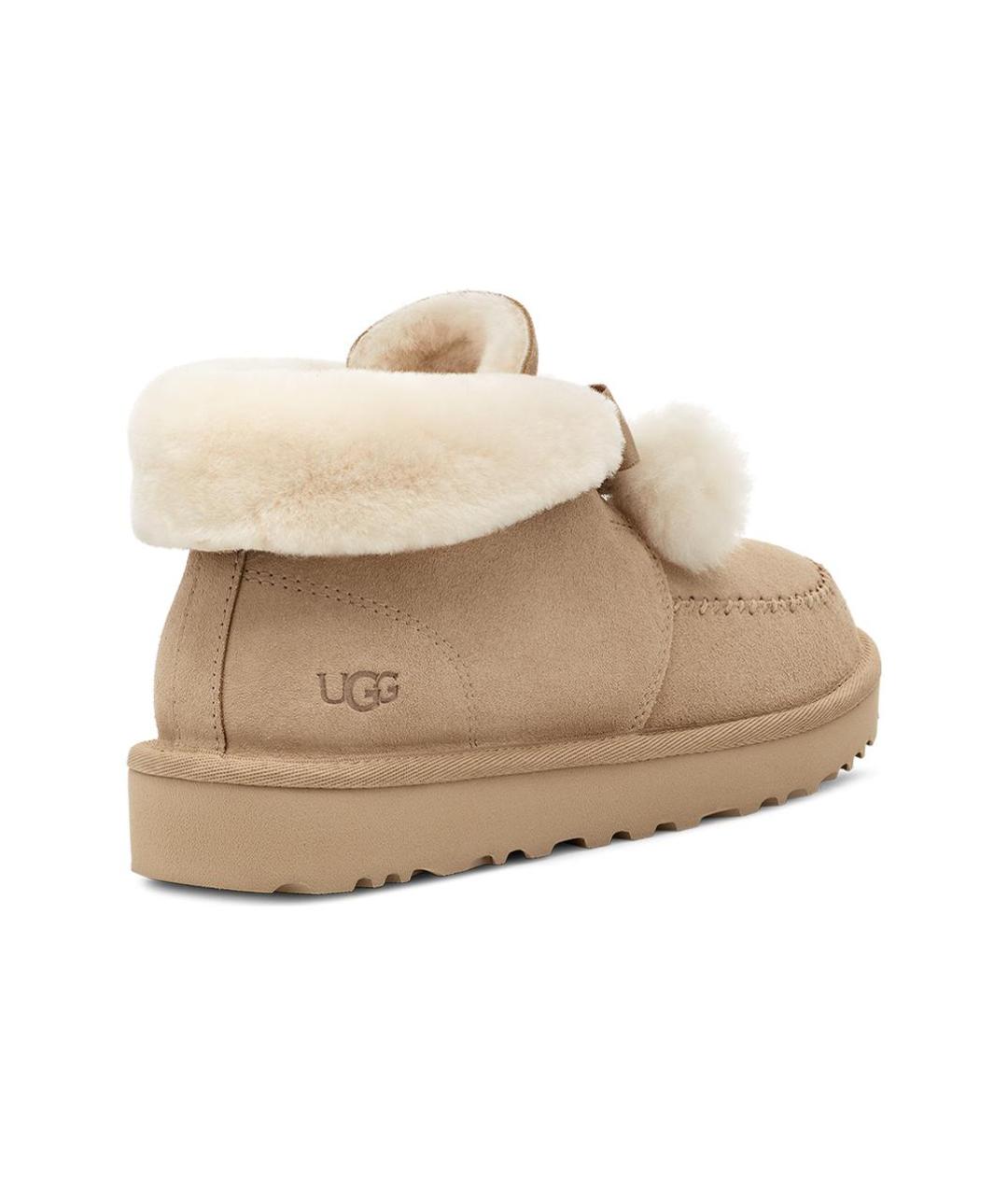 UGG AUSTRALIA Бежевые замшевые ботинки, фото 4
