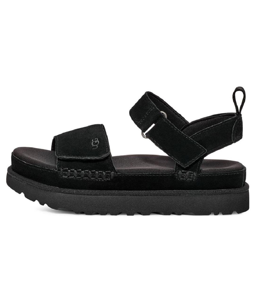 UGG AUSTRALIA Черные кожаные сандалии, фото 2