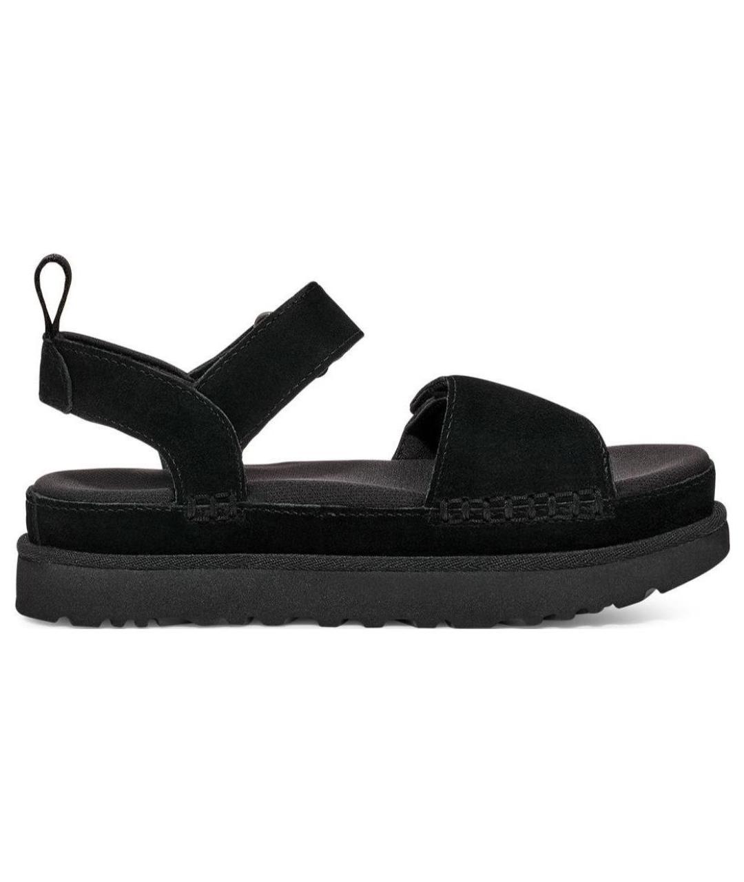 UGG AUSTRALIA Черные кожаные сандалии, фото 1