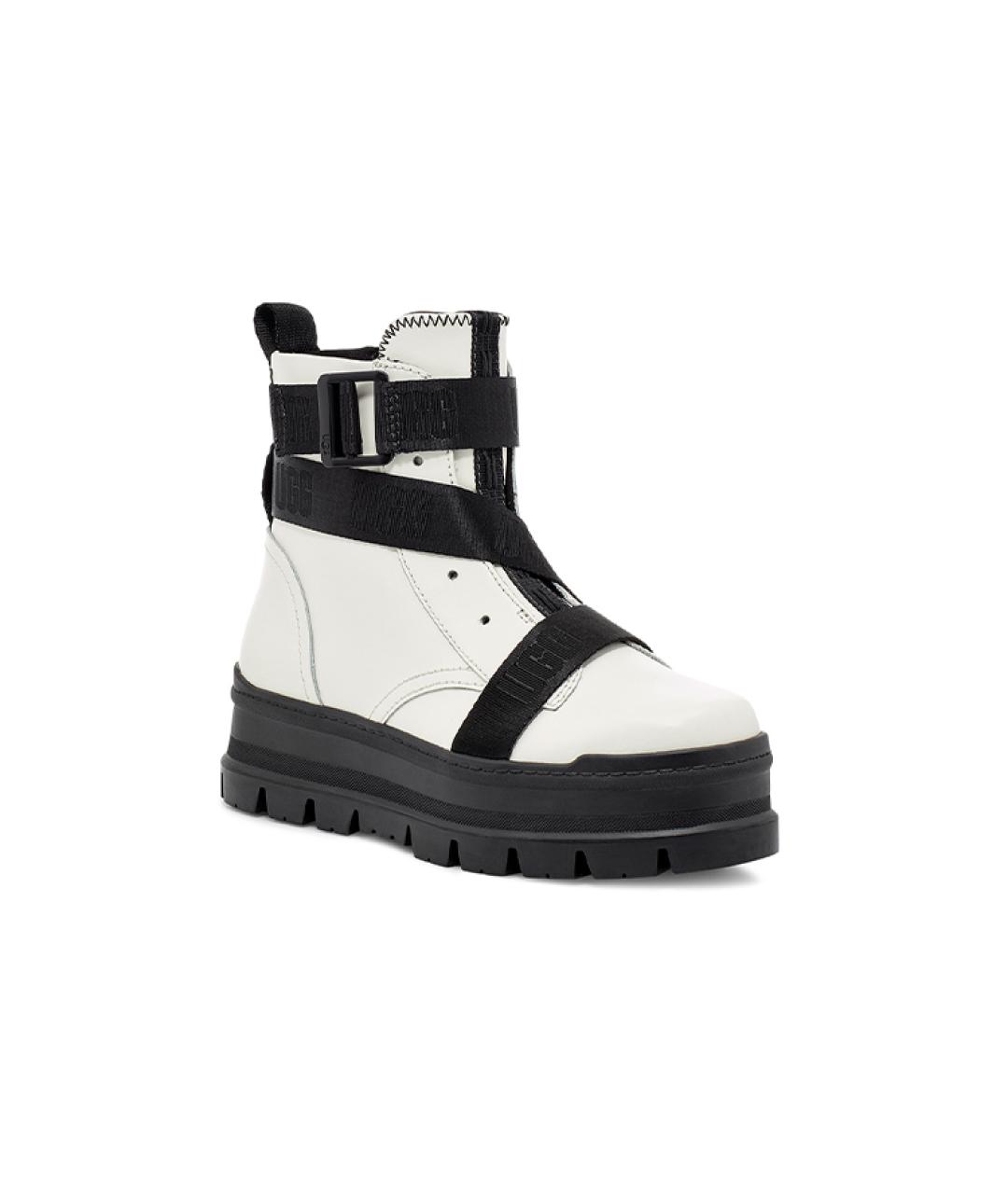 UGG Белые кожаные ботинки, фото 3