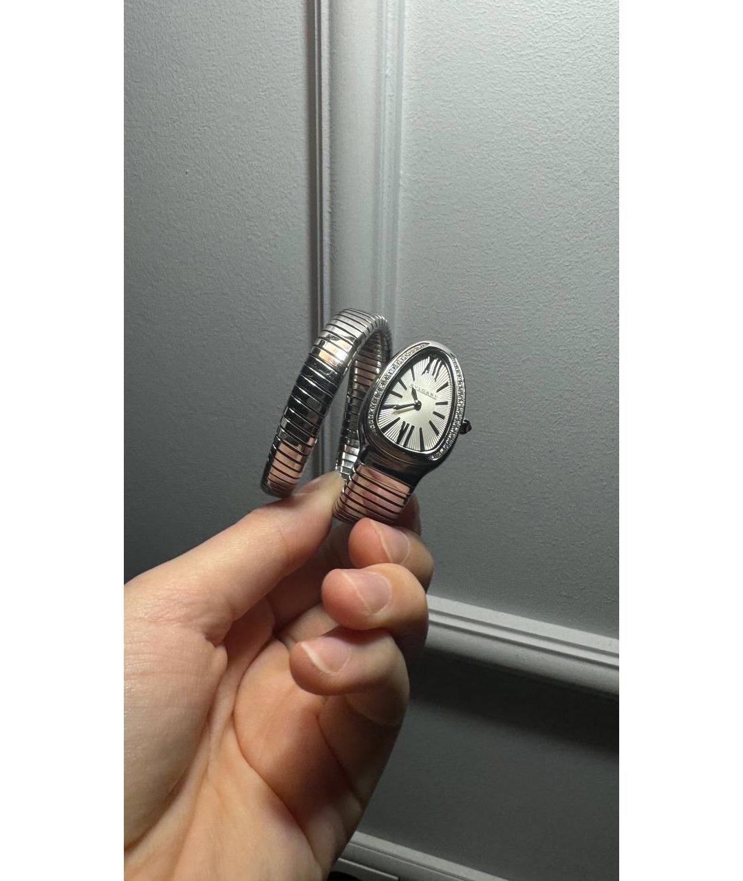 BVLGARI Серебряные часы из белого золота, фото 4