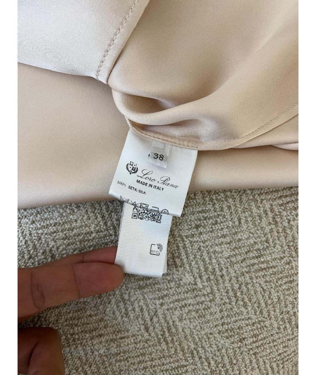 LORO PIANA Бежевый шелковый костюм с юбками, фото 4