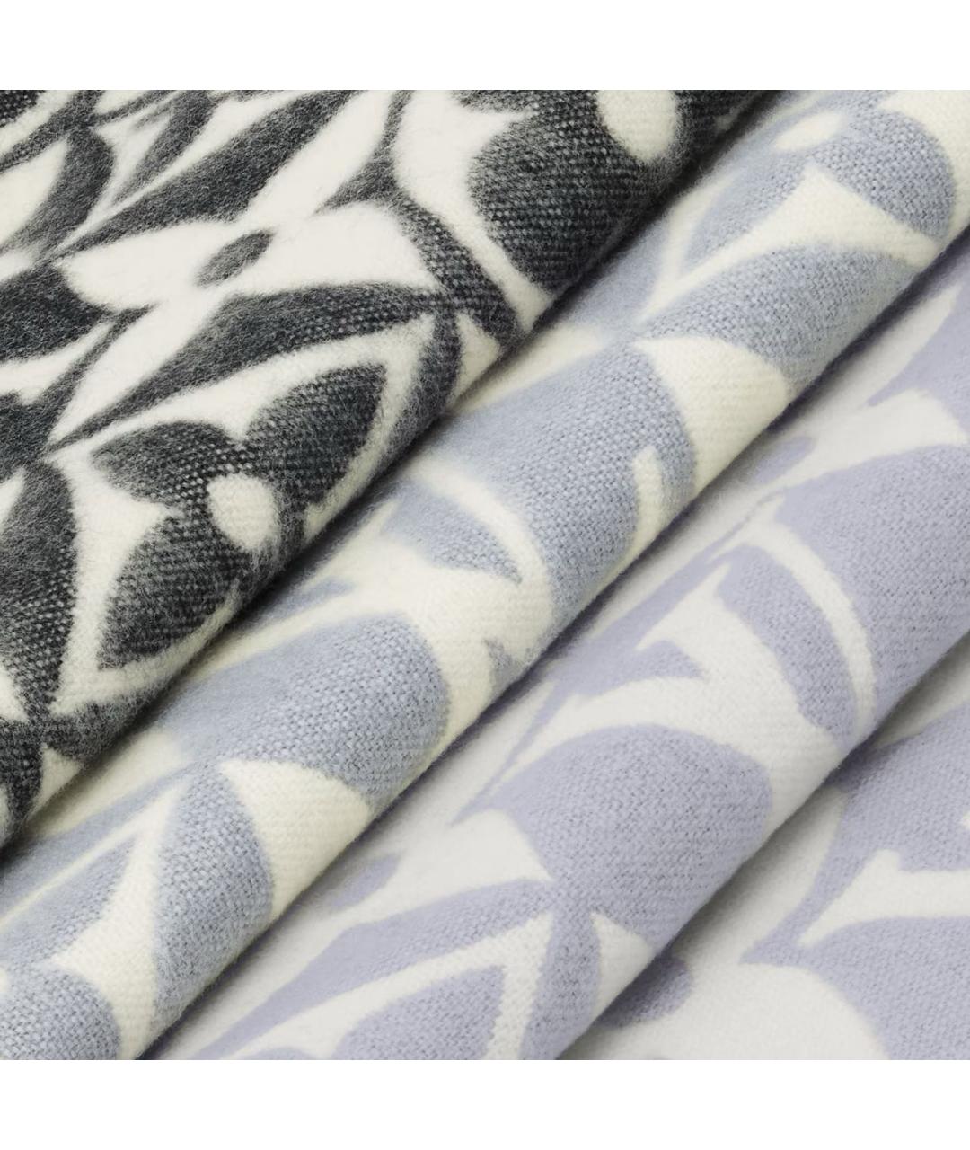 LOUIS VUITTON Серый шерстяной шарф, фото 3