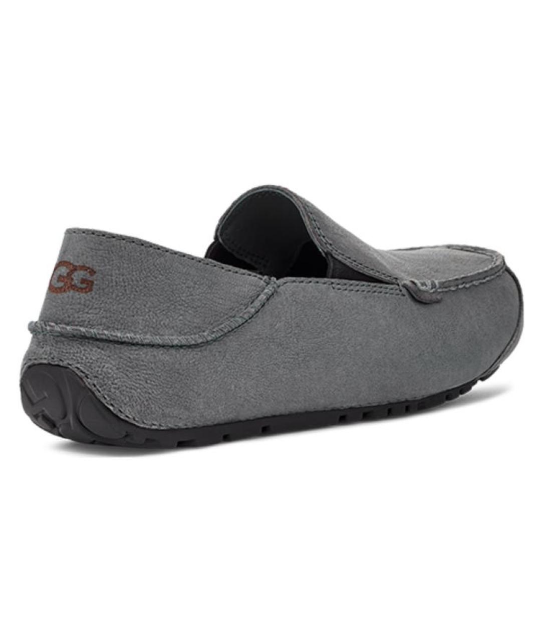 UGG AUSTRALIA Серые нубуковые лоферы, фото 4