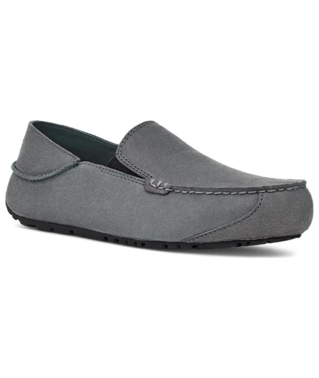 UGG AUSTRALIA Серые нубуковые лоферы, фото 3