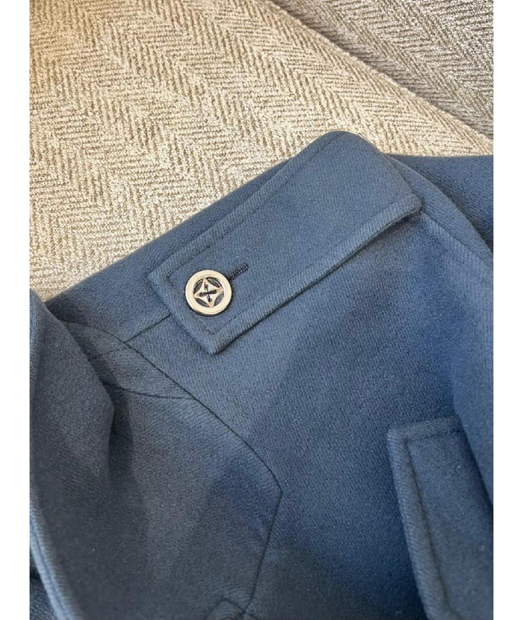 LOUIS VUITTON Темно-синее кашемировое пальто, фото 7