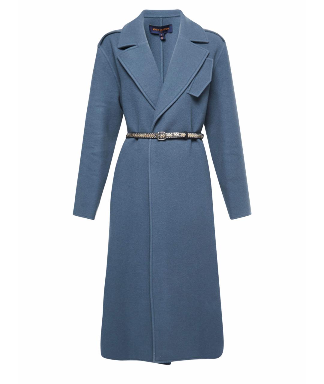 LOUIS VUITTON Темно-синее кашемировое пальто, фото 1