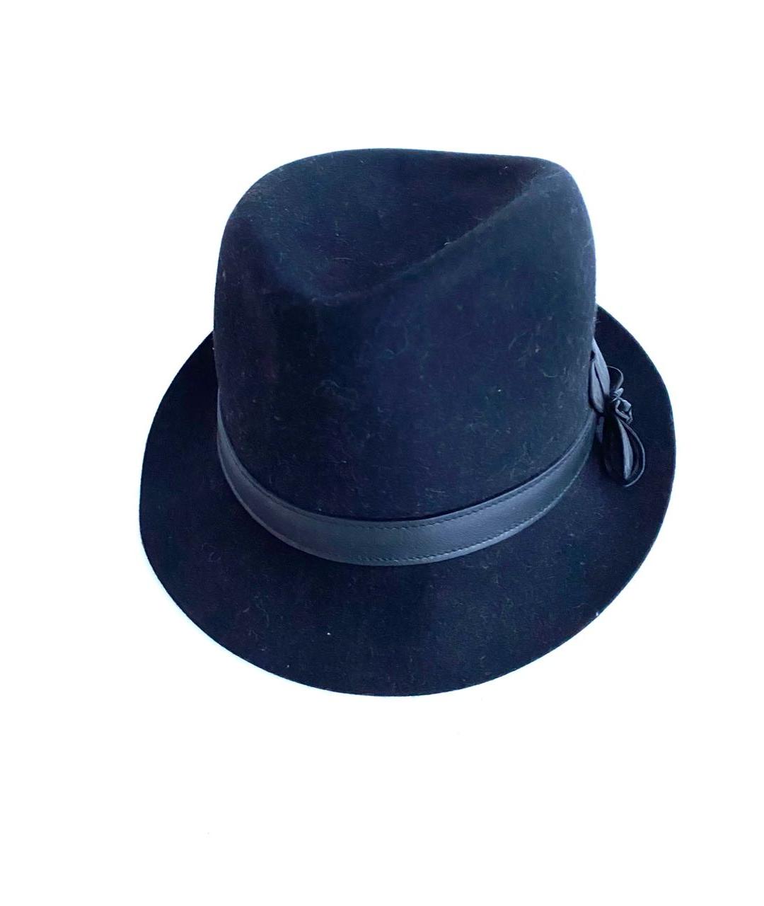 GUCCI Черная шерстяная шляпа, фото 1