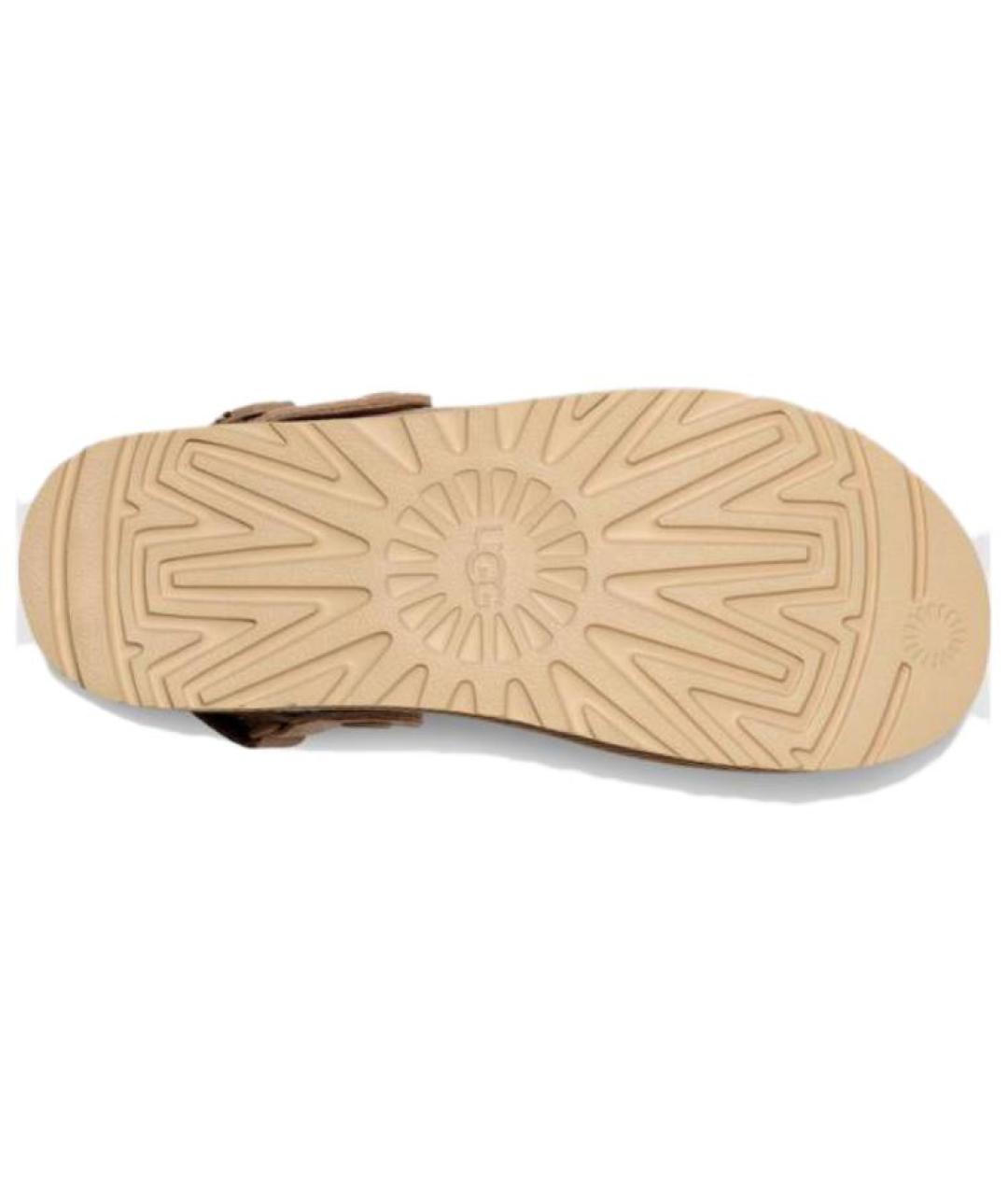 UGG AUSTRALIA Бежевые нубуковые мюли, фото 5