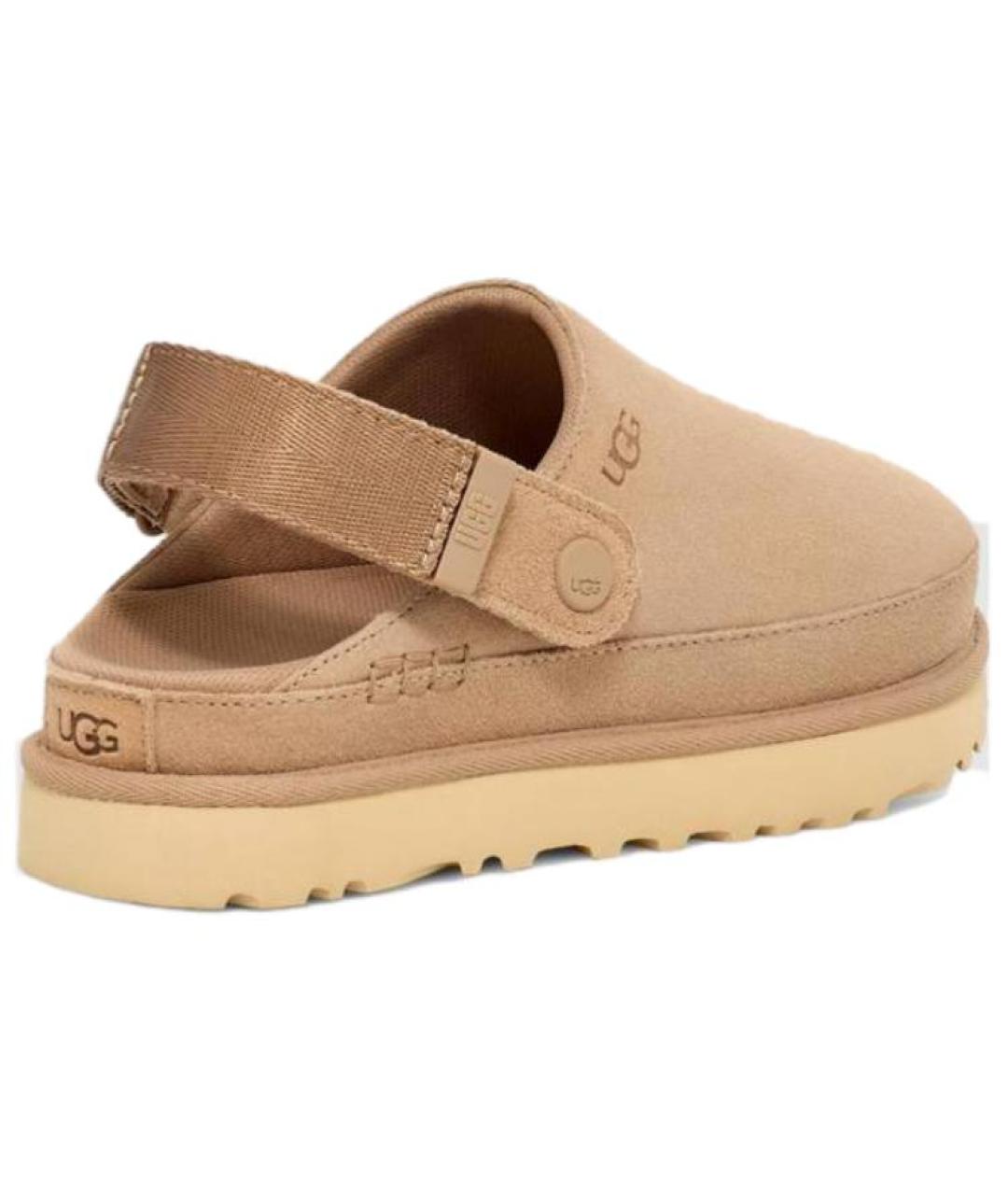 UGG AUSTRALIA Бежевые нубуковые мюли, фото 3