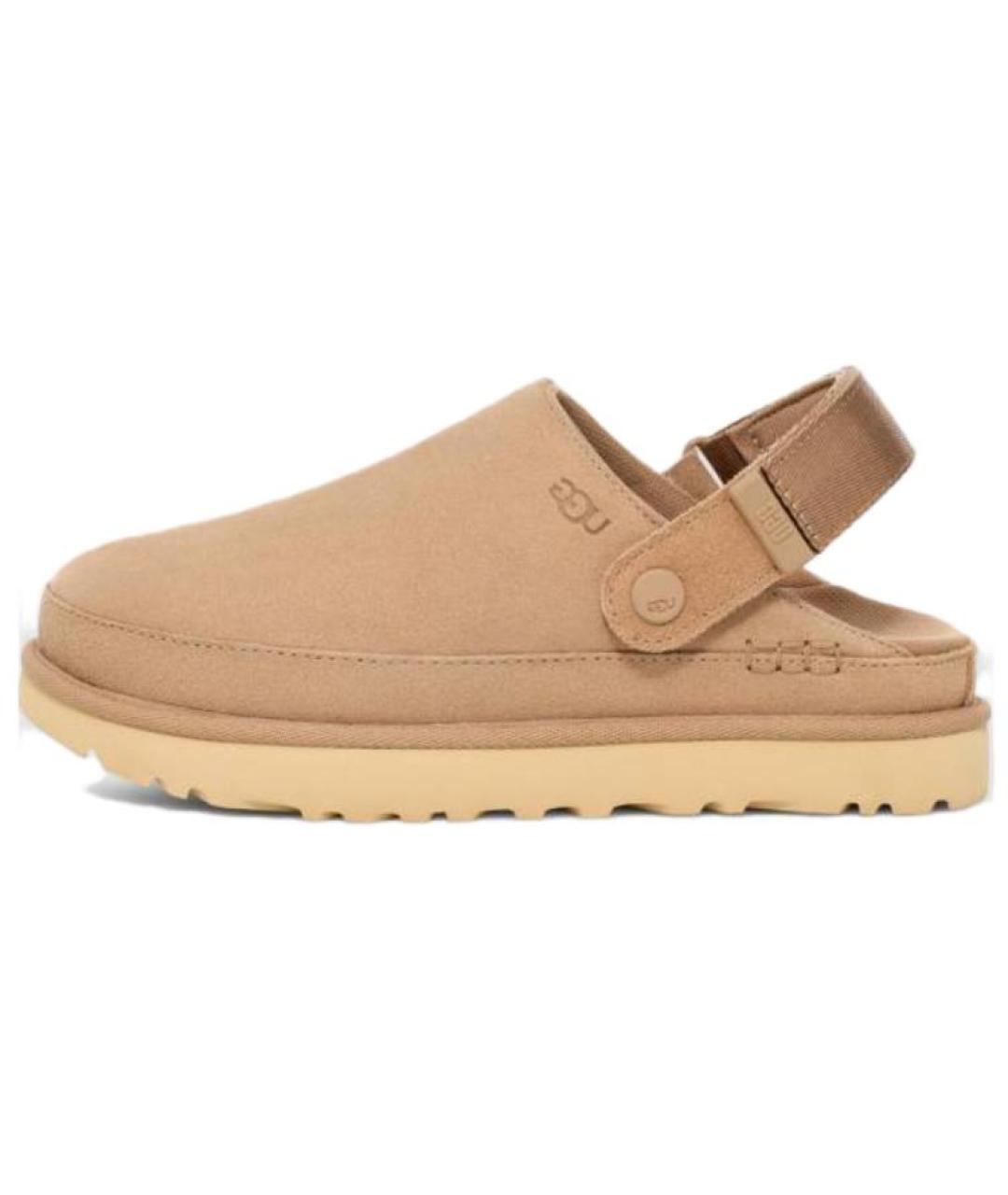 UGG AUSTRALIA Бежевые нубуковые мюли, фото 6
