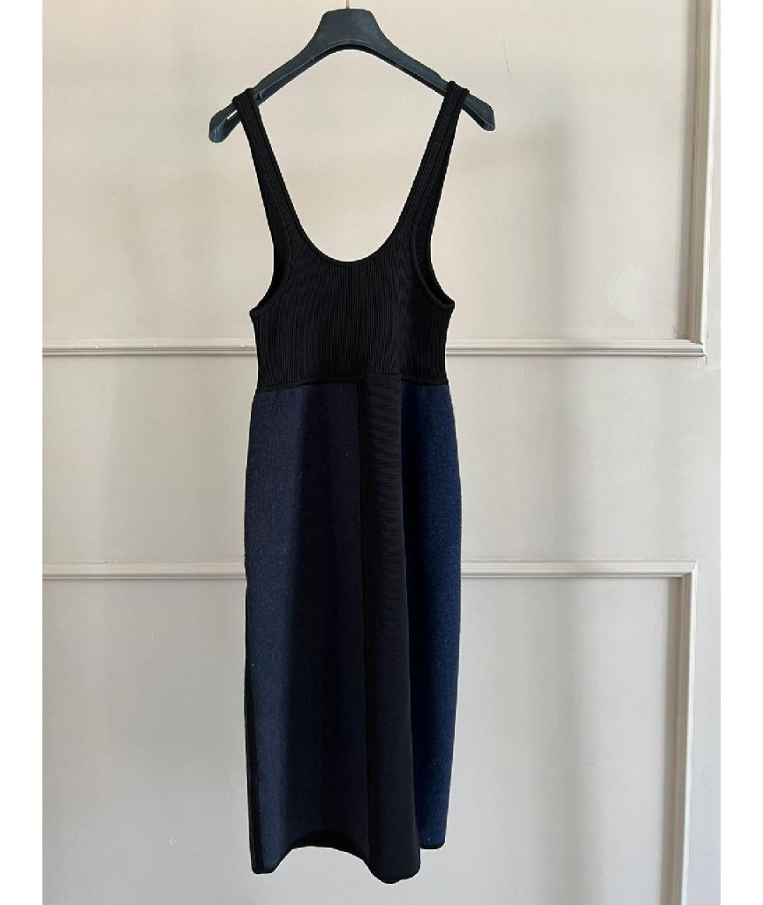 HERMES Темно-синий кашемировый сарафан, фото 2