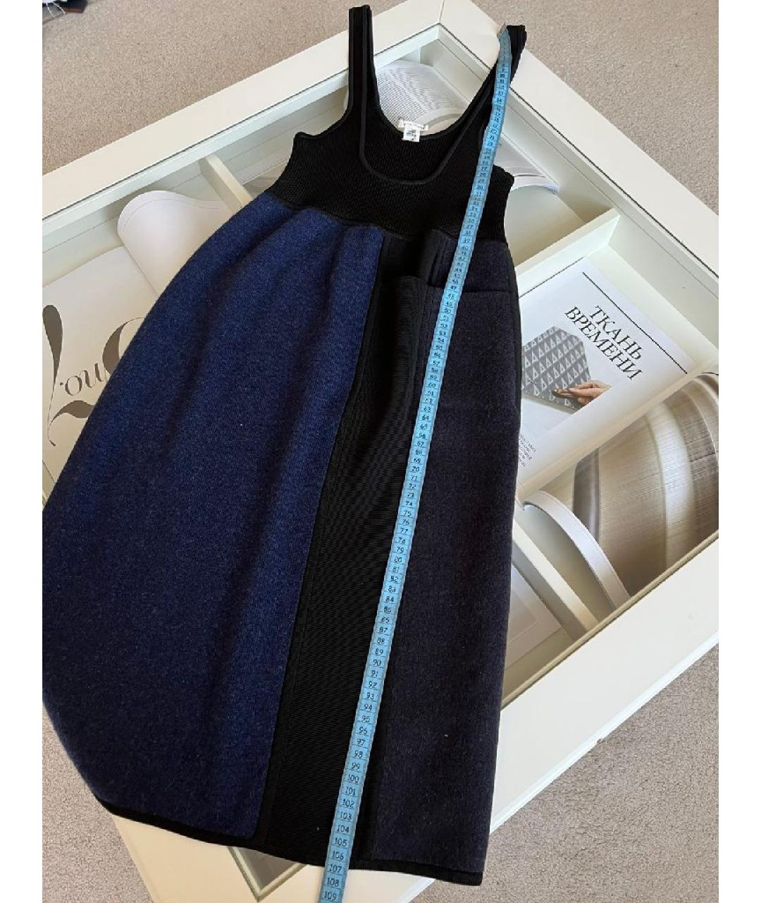 HERMES Темно-синий кашемировый сарафан, фото 7