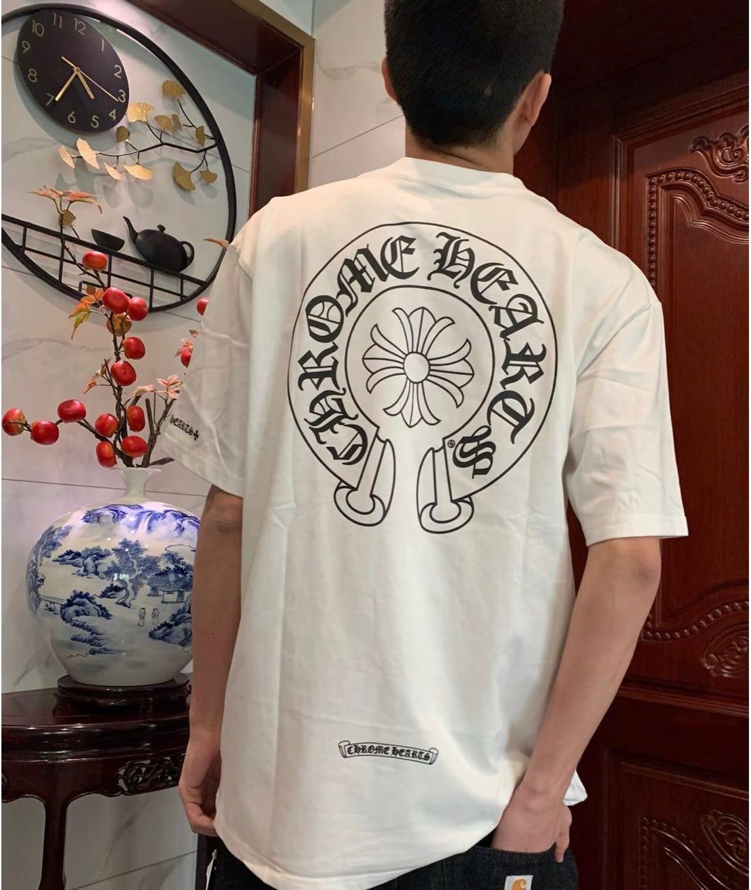 CHROME HEARTS Белая хлопковая футболка, фото 2