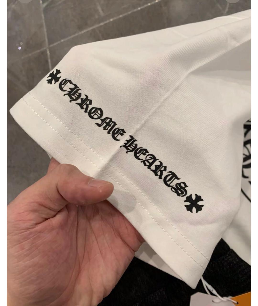 CHROME HEARTS Белая хлопковая футболка, фото 4