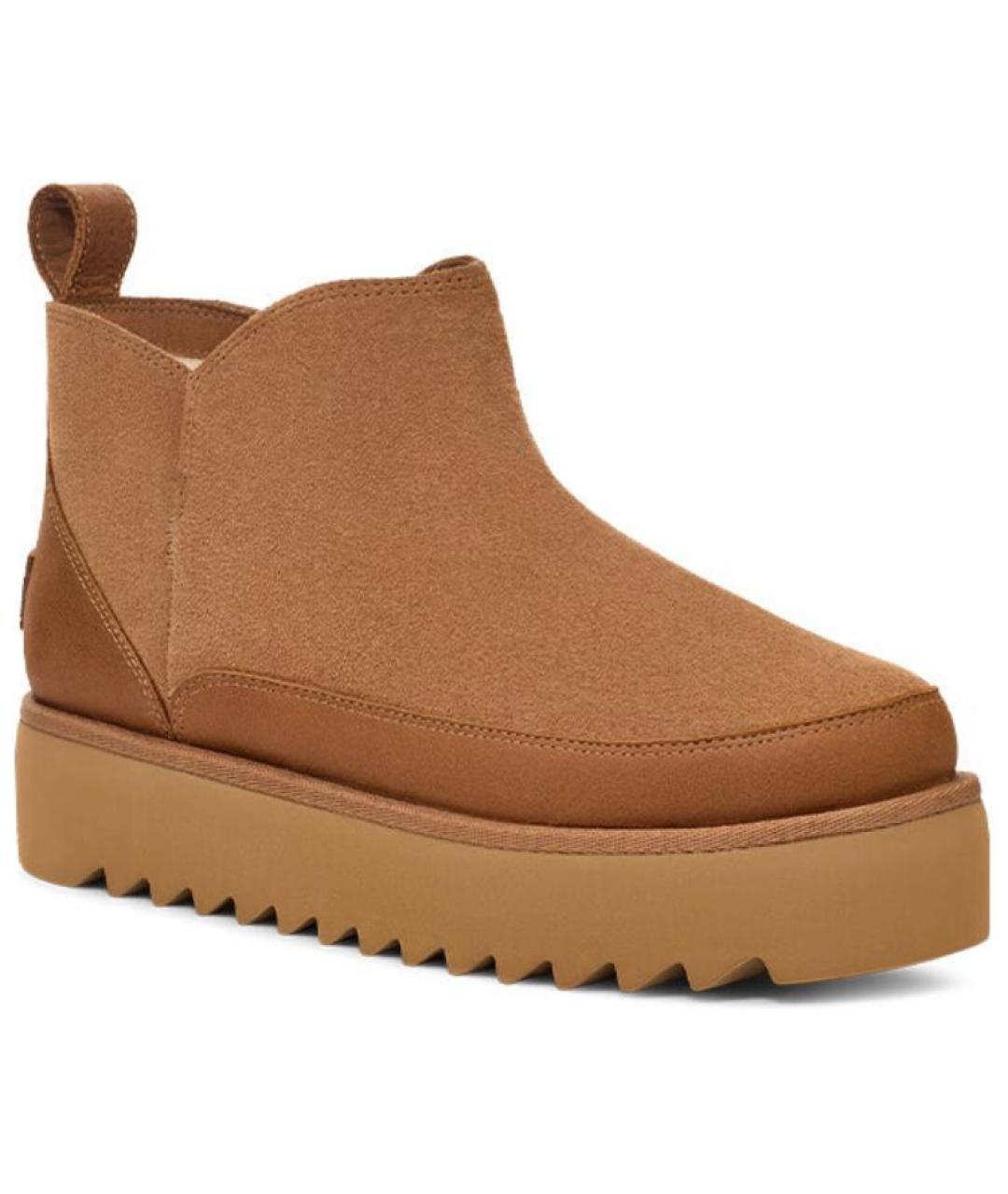 UGG AUSTRALIA Коричневые кожаные ботинки, фото 3