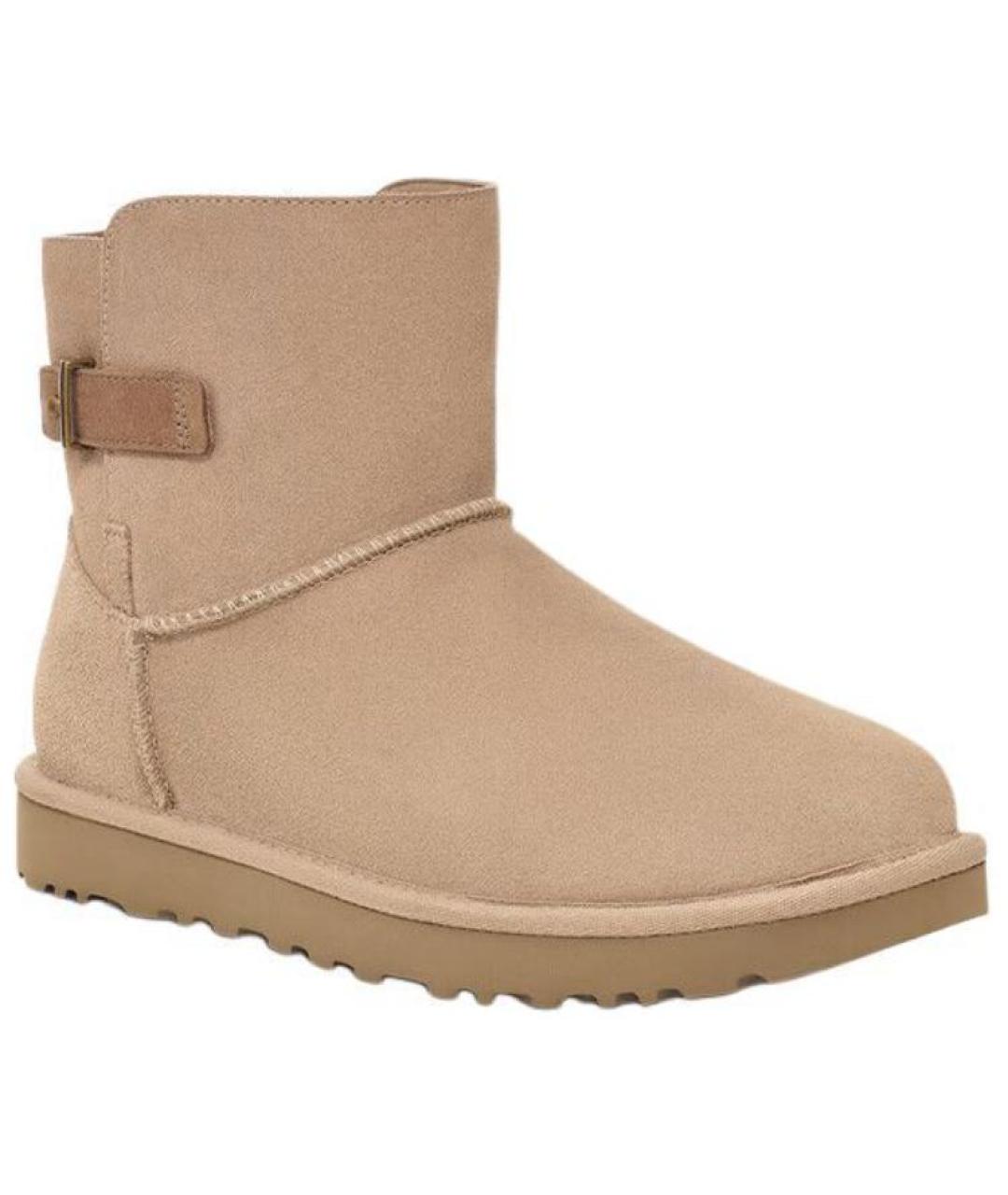 UGG AUSTRALIA Бежевые замшевые ботинки, фото 4