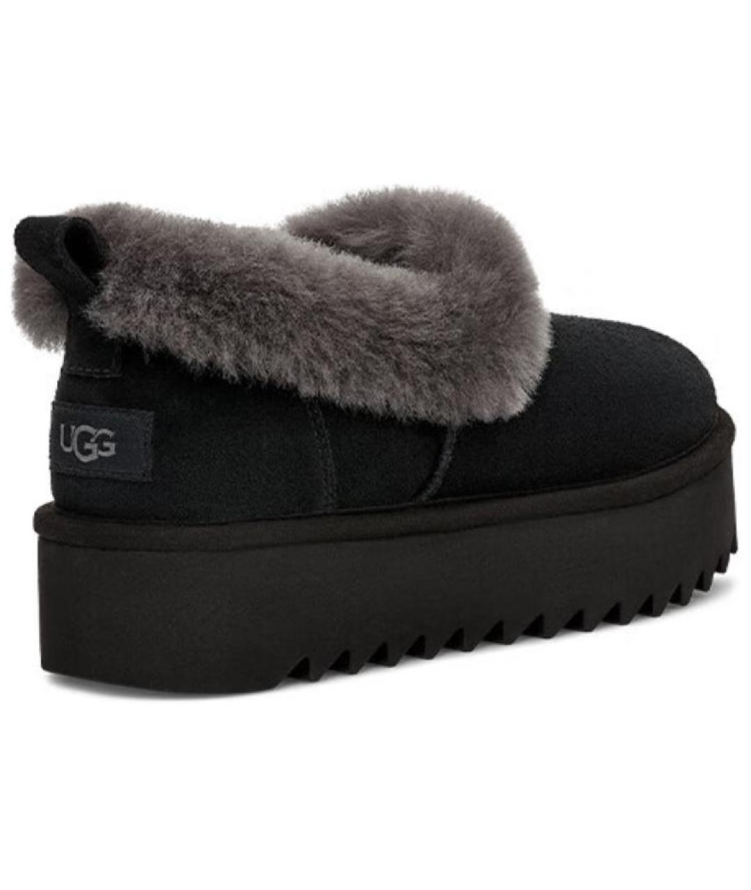 UGG AUSTRALIA Черные кожаные ботинки, фото 6