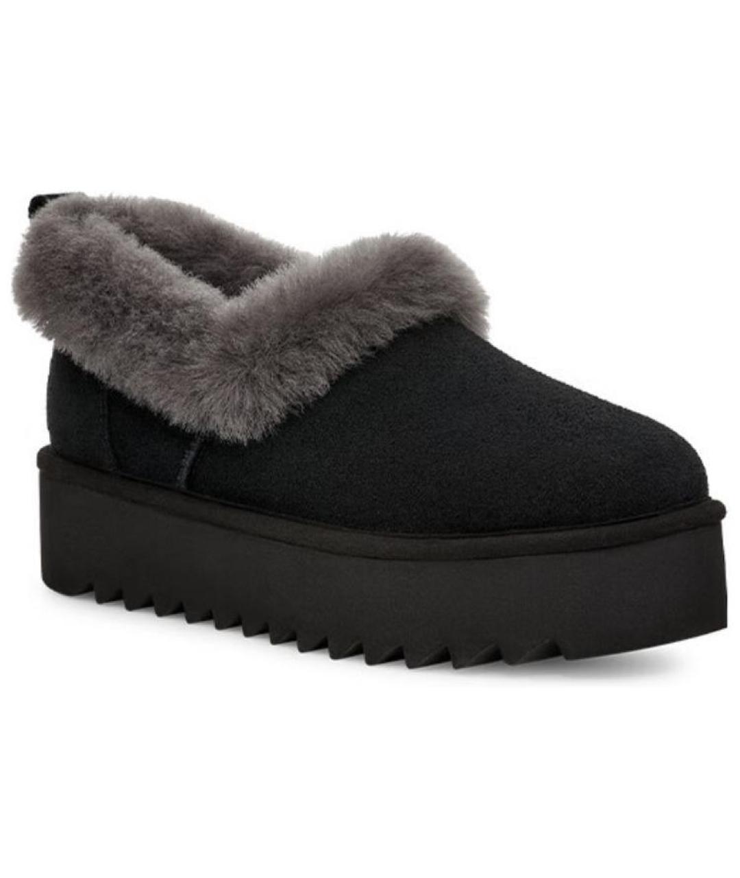 UGG AUSTRALIA Черные кожаные ботинки, фото 4