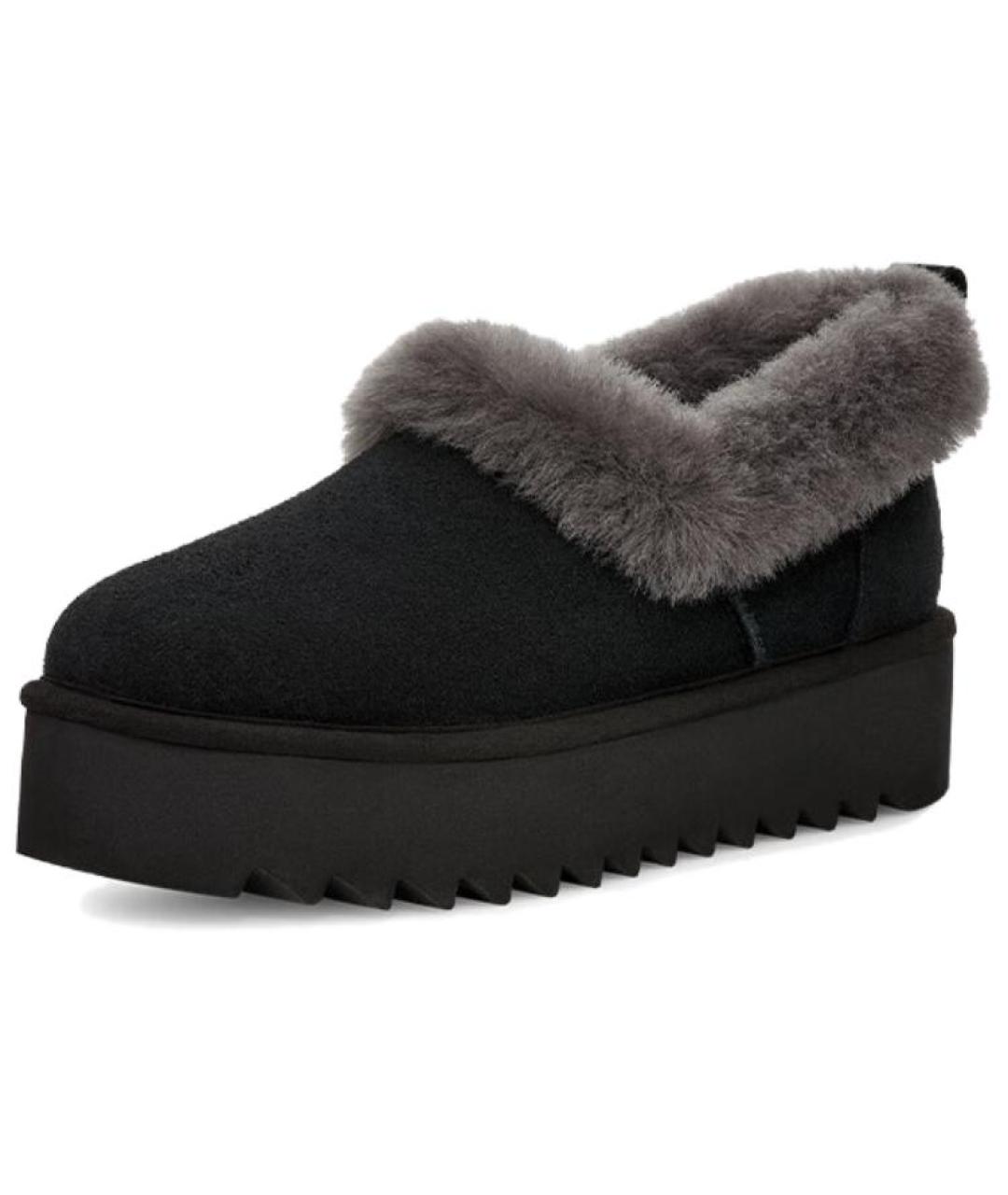 UGG AUSTRALIA Черные кожаные ботинки, фото 3