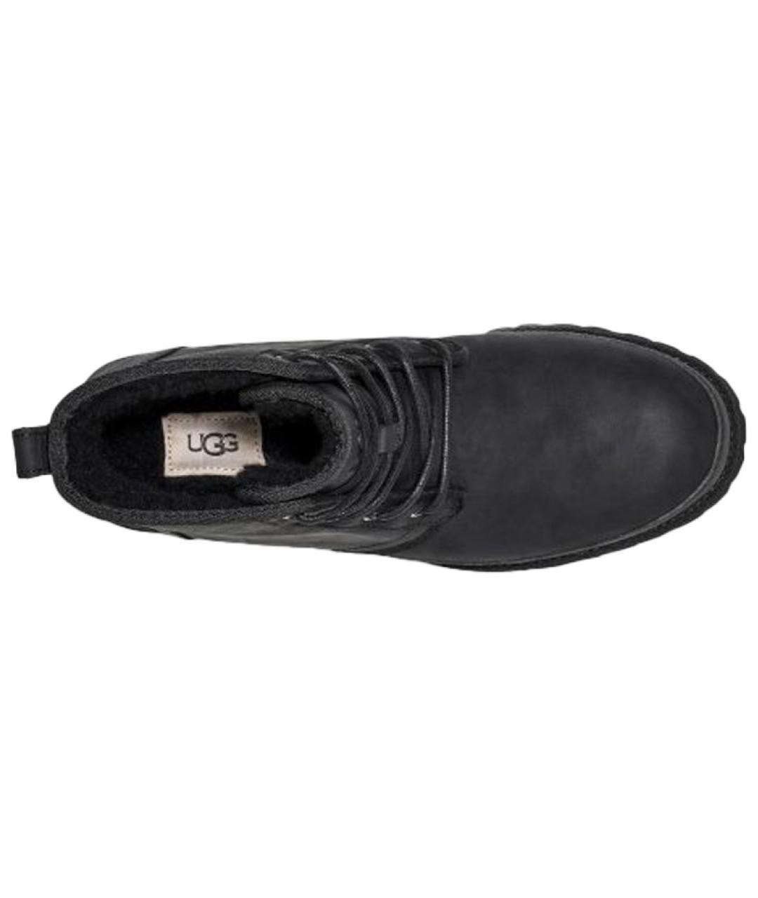 UGG AUSTRALIA Черные кожаные высокие ботинки, фото 5