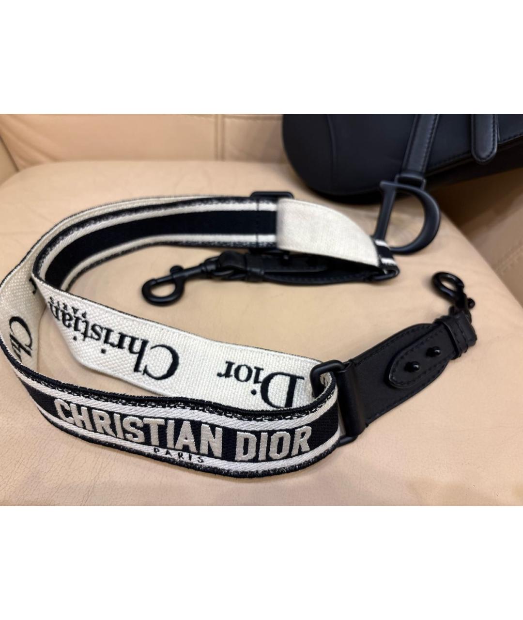 CHRISTIAN DIOR Черная кожаная сумка с короткими ручками, фото 8