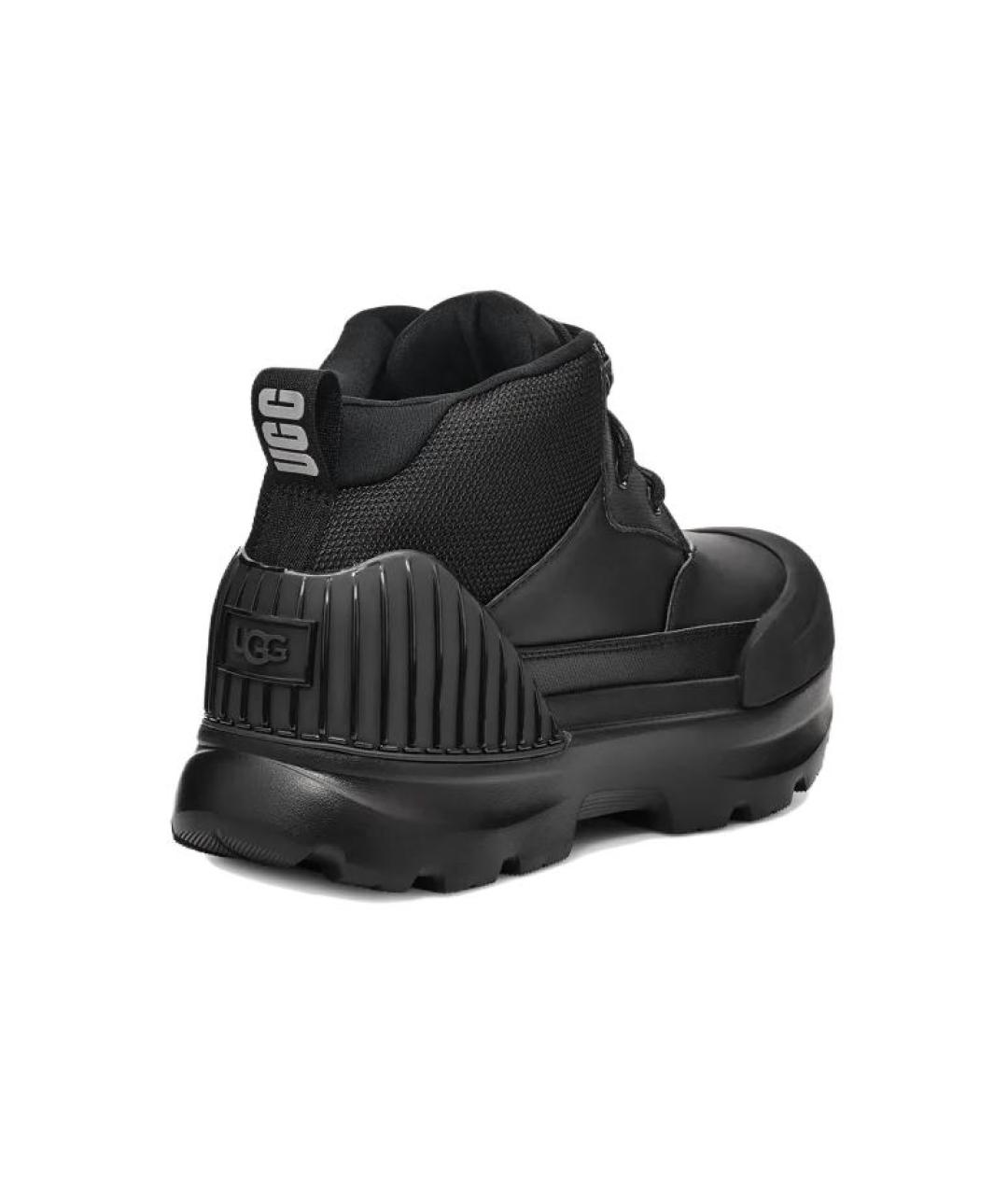UGG AUSTRALIA Черные кожаные ботинки, фото 2