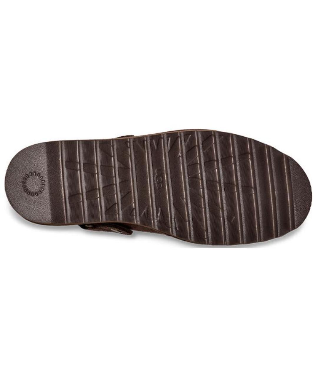 UGG AUSTRALIA Коричневые нубуковые мюли, фото 5