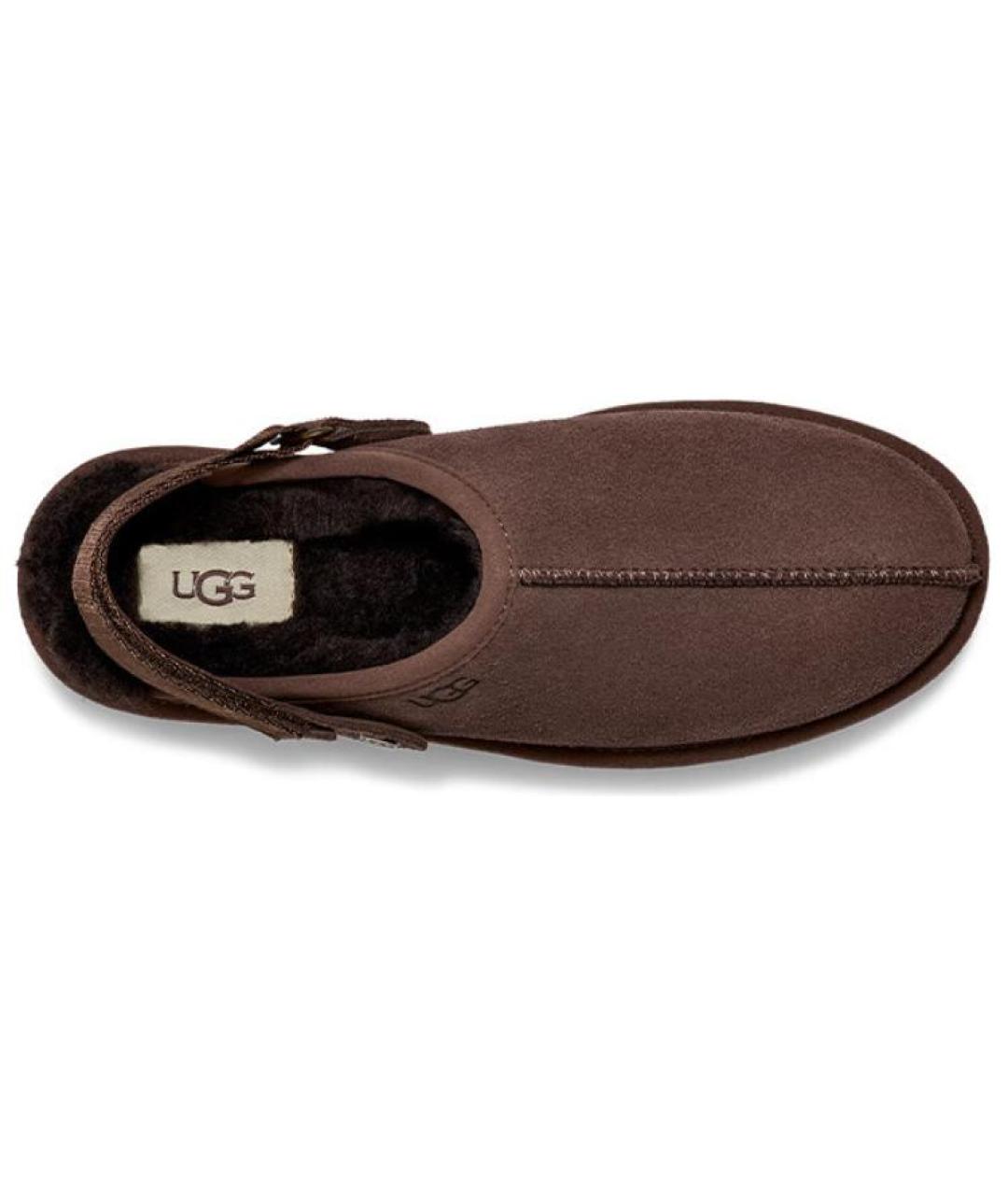 UGG AUSTRALIA Коричневые нубуковые мюли, фото 4