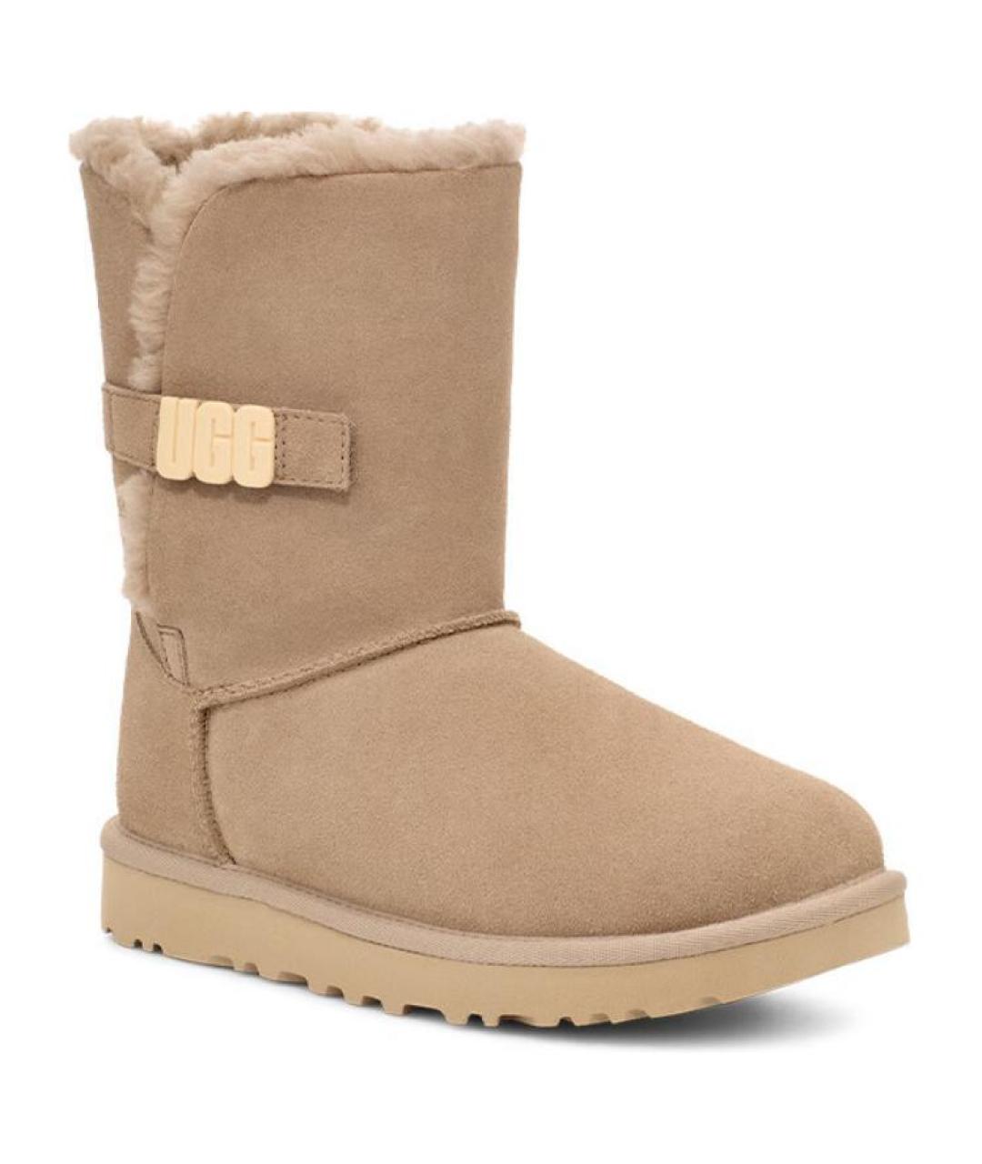 UGG AUSTRALIA Бежевые замшевые ботинки, фото 3