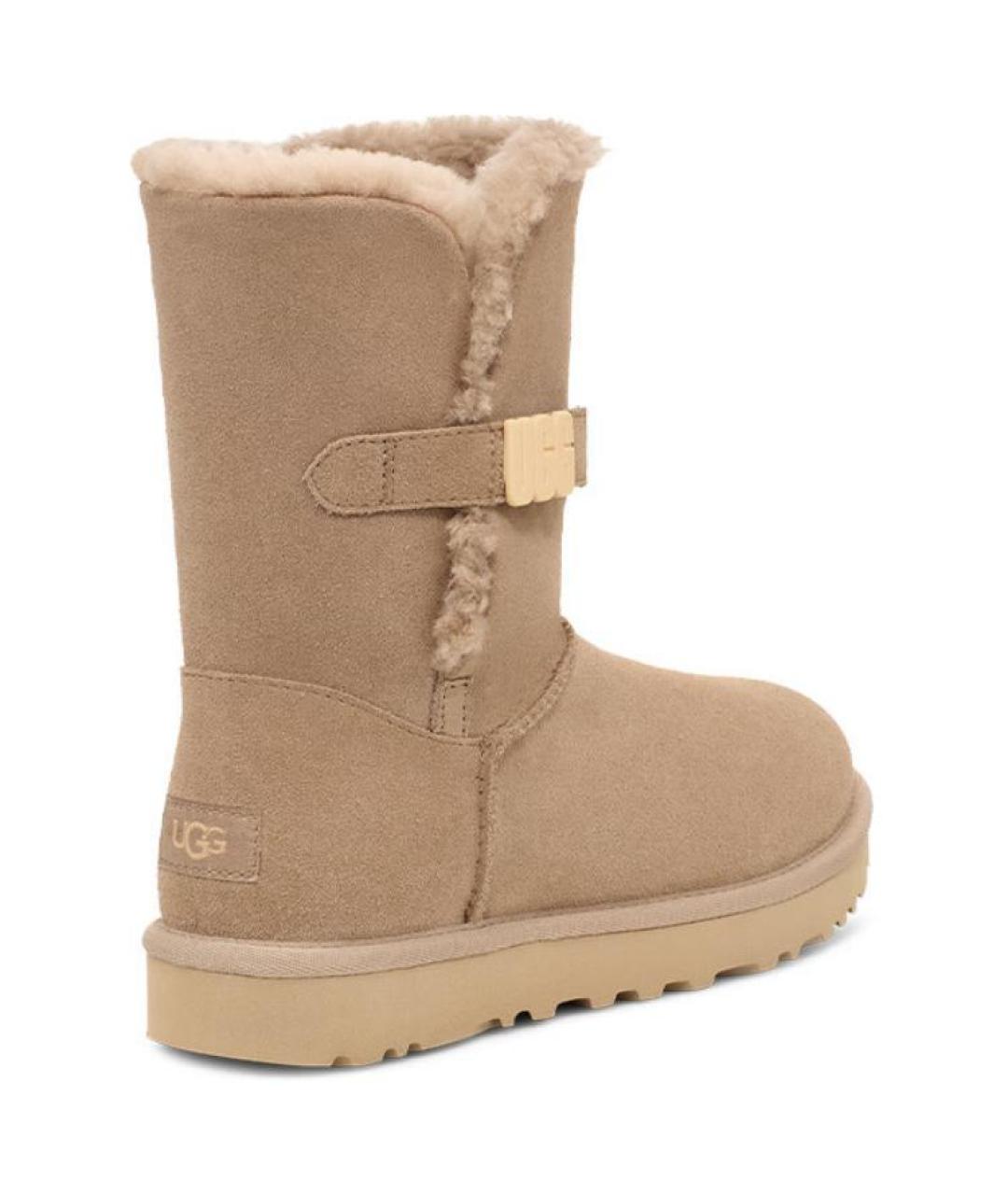 UGG AUSTRALIA Бежевые замшевые ботинки, фото 4