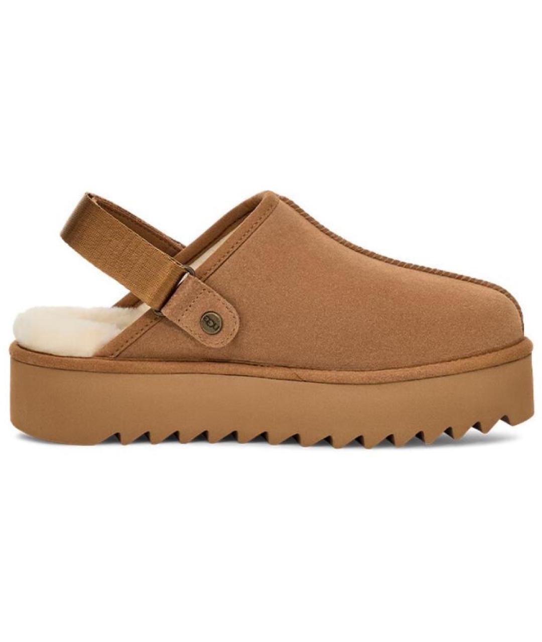 UGG AUSTRALIA Коричневые нубуковые мюли, фото 1