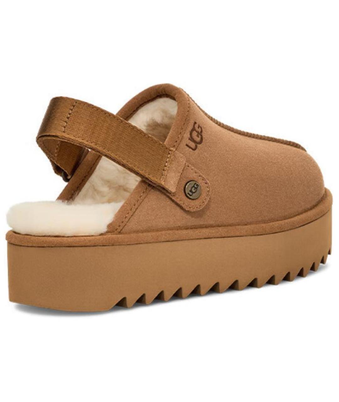 UGG AUSTRALIA Коричневые нубуковые мюли, фото 3