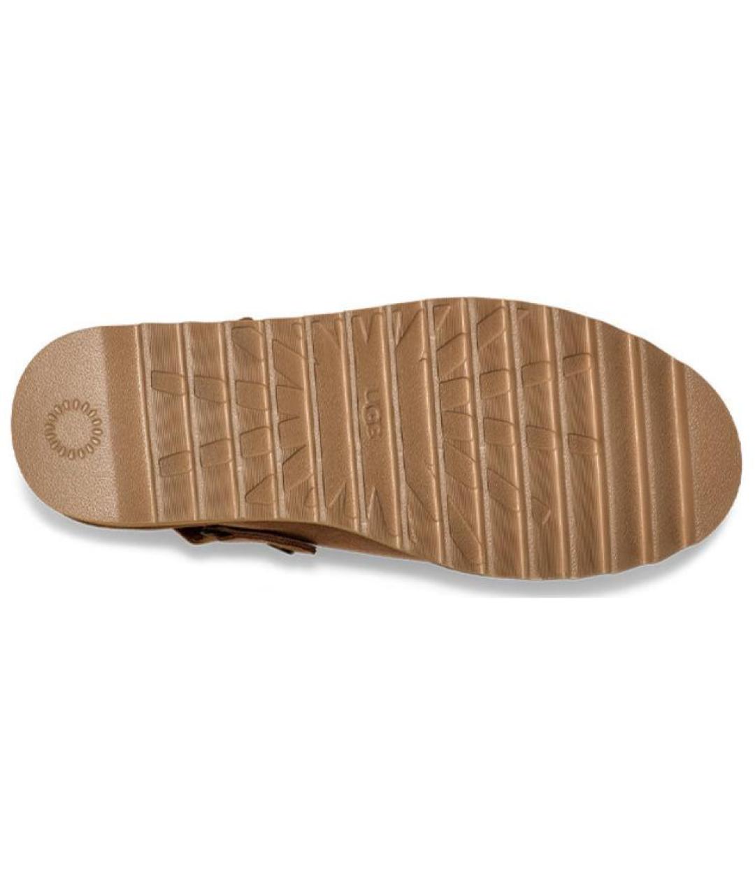 UGG AUSTRALIA Коричневые нубуковые мюли, фото 5