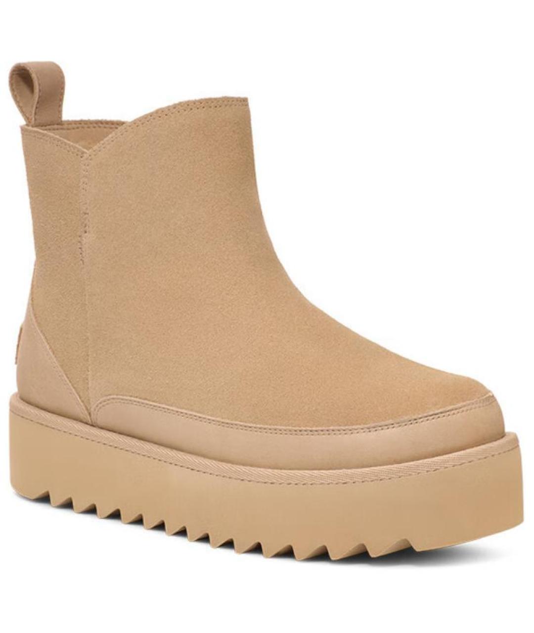 UGG AUSTRALIA Бежевые замшевые ботинки, фото 3