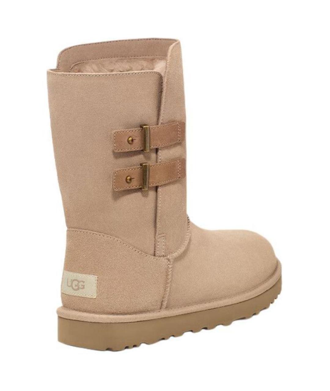 UGG AUSTRALIA Бежевые кожаные ботинки, фото 5