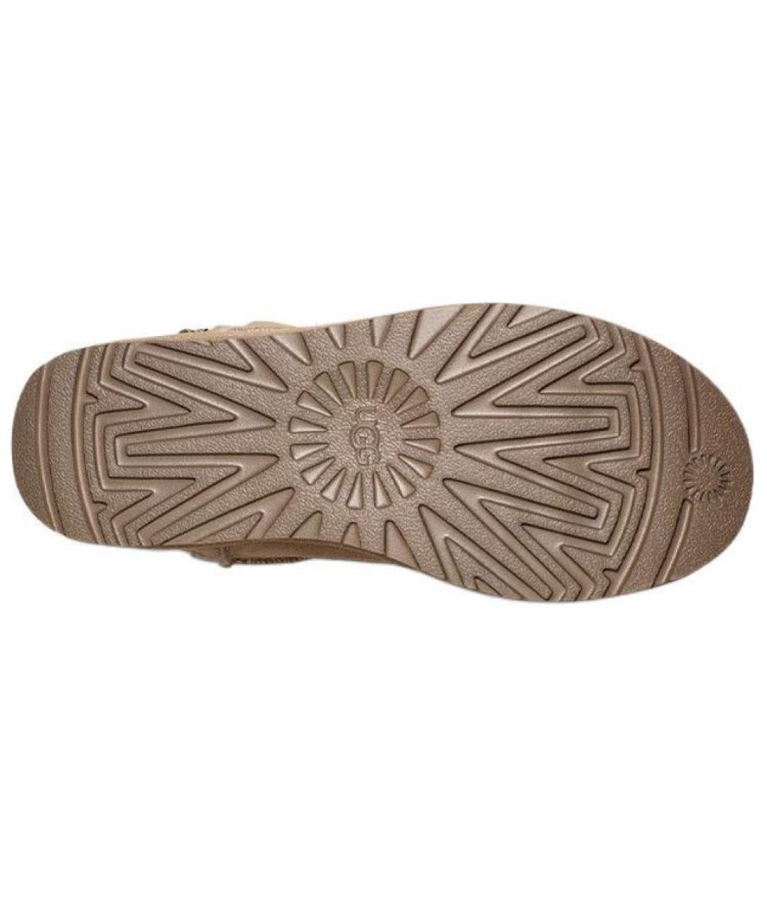 UGG AUSTRALIA Бежевые кожаные ботинки, фото 7