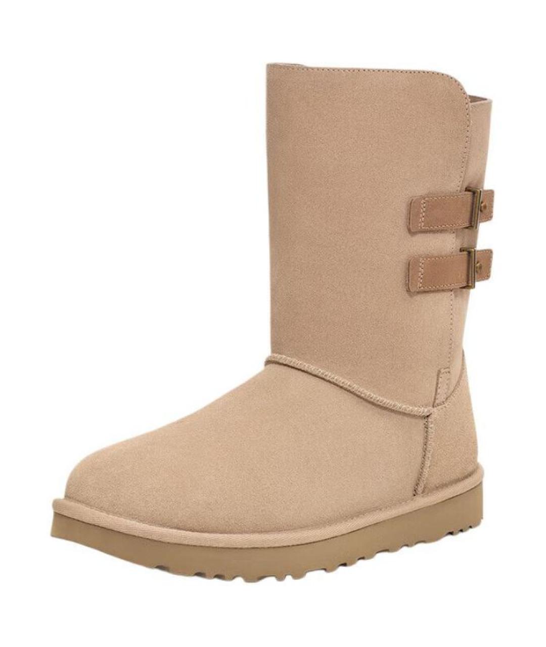 UGG AUSTRALIA Бежевые кожаные ботинки, фото 3