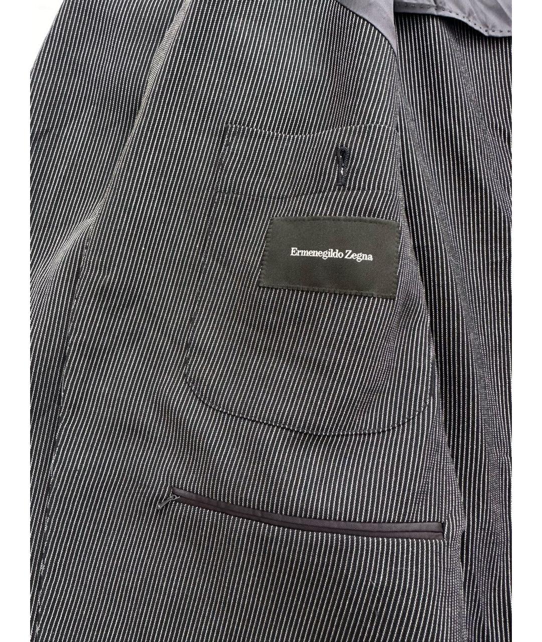 ERMENEGILDO ZEGNA XXX Антрацитовый шерстяной пиджак, фото 6