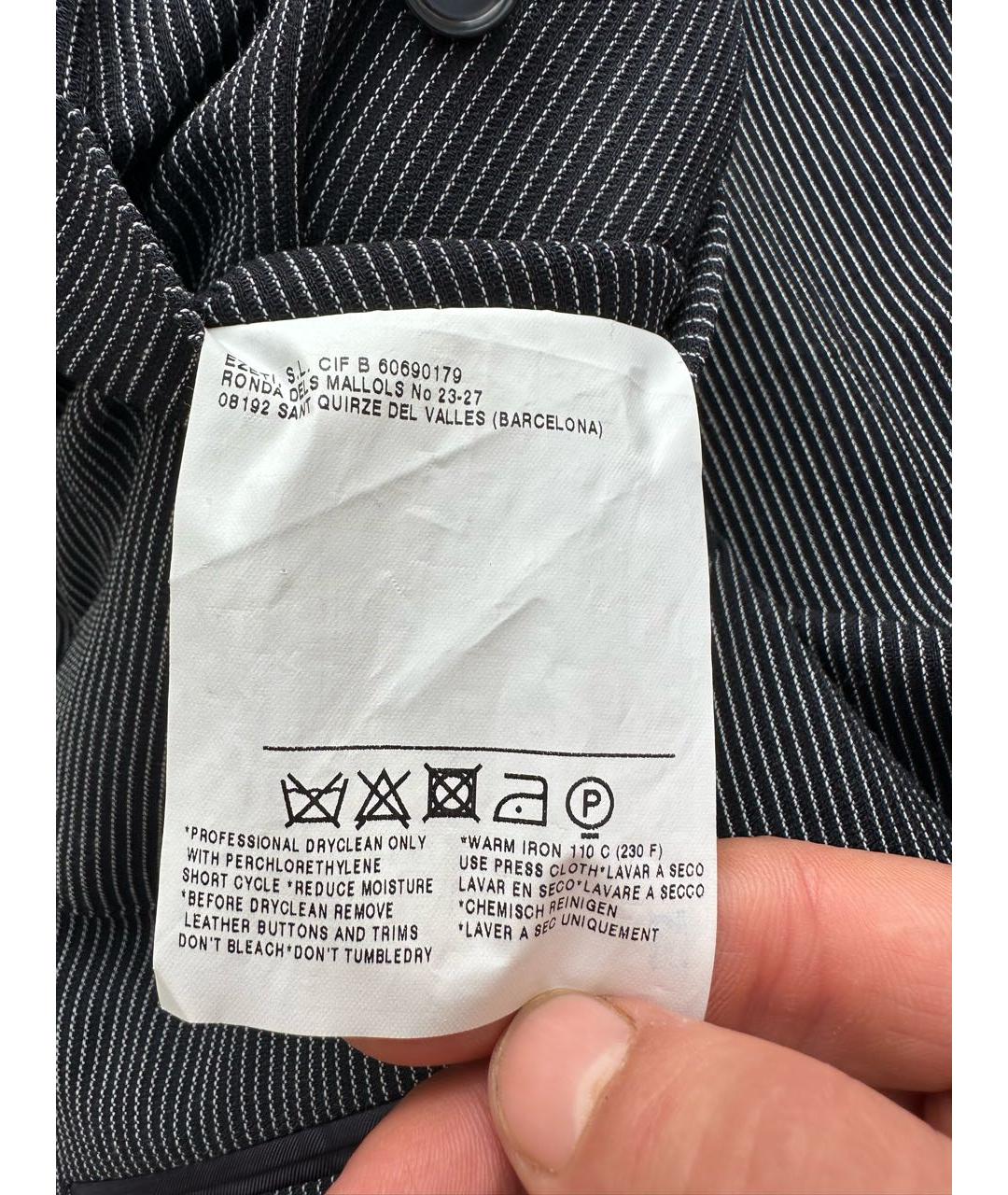 ERMENEGILDO ZEGNA XXX Антрацитовый шерстяной пиджак, фото 8